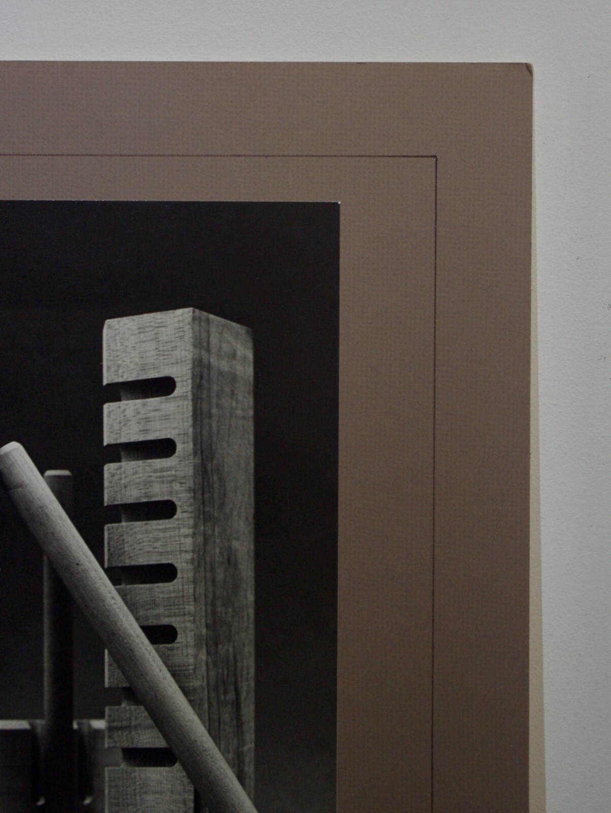 B&W Photograph- Unframed Matted Signed- Still-life Geometric Architectural Shape