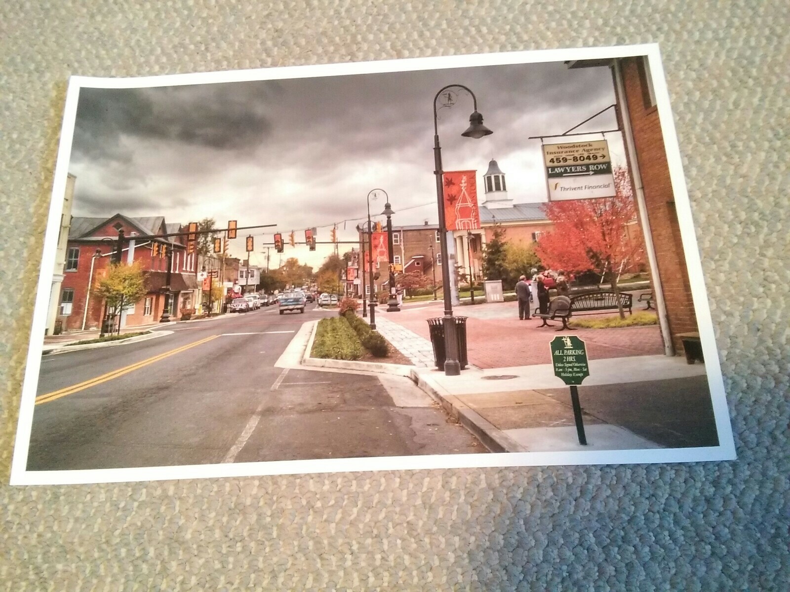 19×13 Digital Art Photograph Downtown Main Street Woodstock Virginia