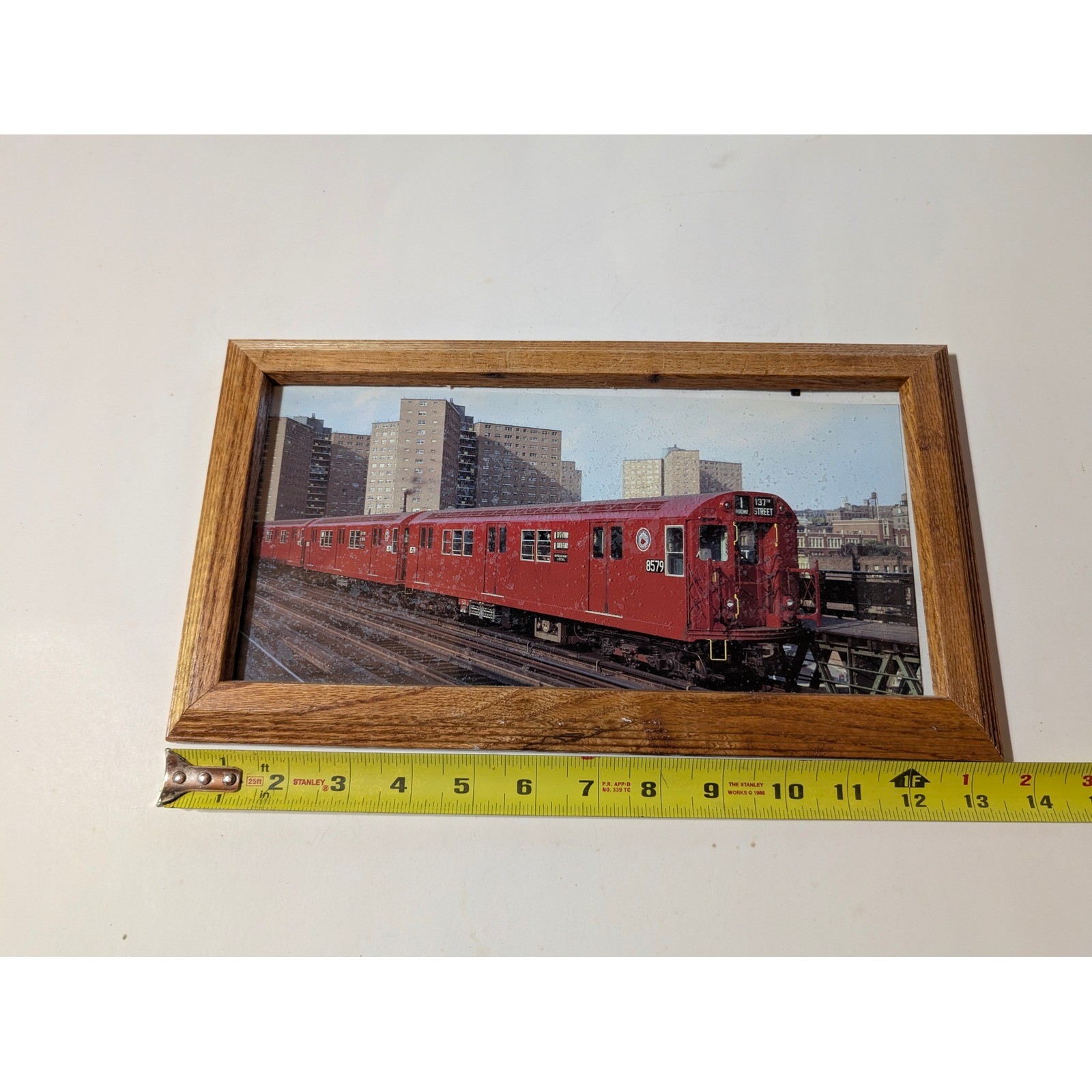 NYC Subway Train Photograph Framed New York City Subway Art 137th Street 13″x 8″