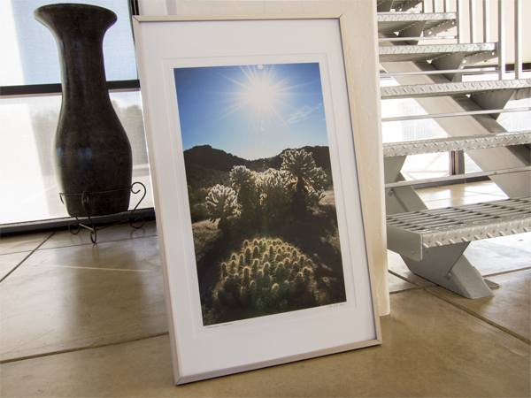 Framed Art Photograph of Southwestern USA Desert Landscape with Sunrise