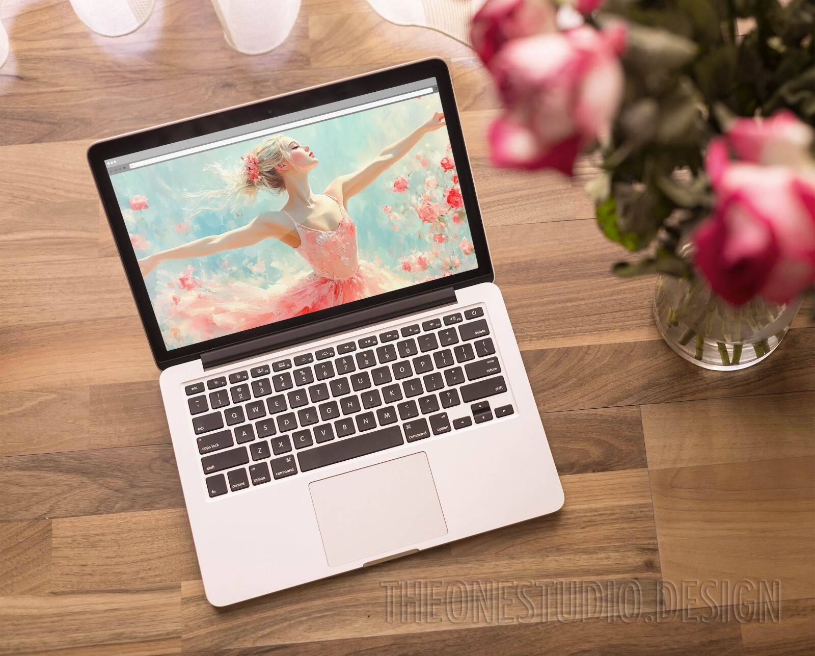 Digital Picture Ballerina Image 4K High Res PC Wallpaper Background Ai Painting