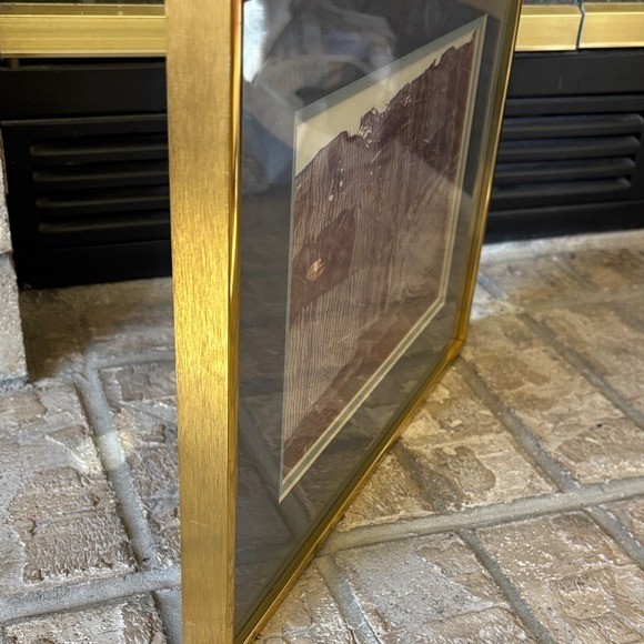 Vintage Framed Abstract Water Art Photography Print w/Gold Frame 11.5″ by 15.5″
