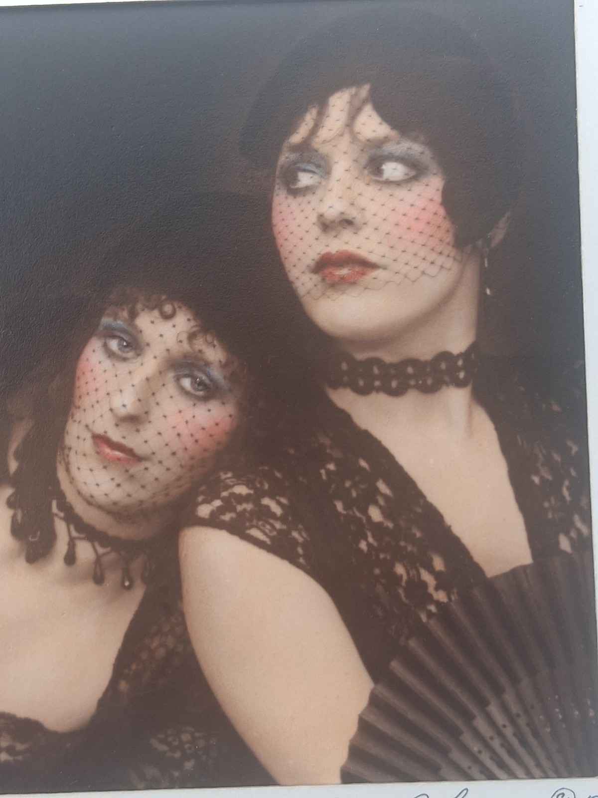 Black Widows Photograph Gary Johnson Signed Oddity Flapper Women Hand Colored