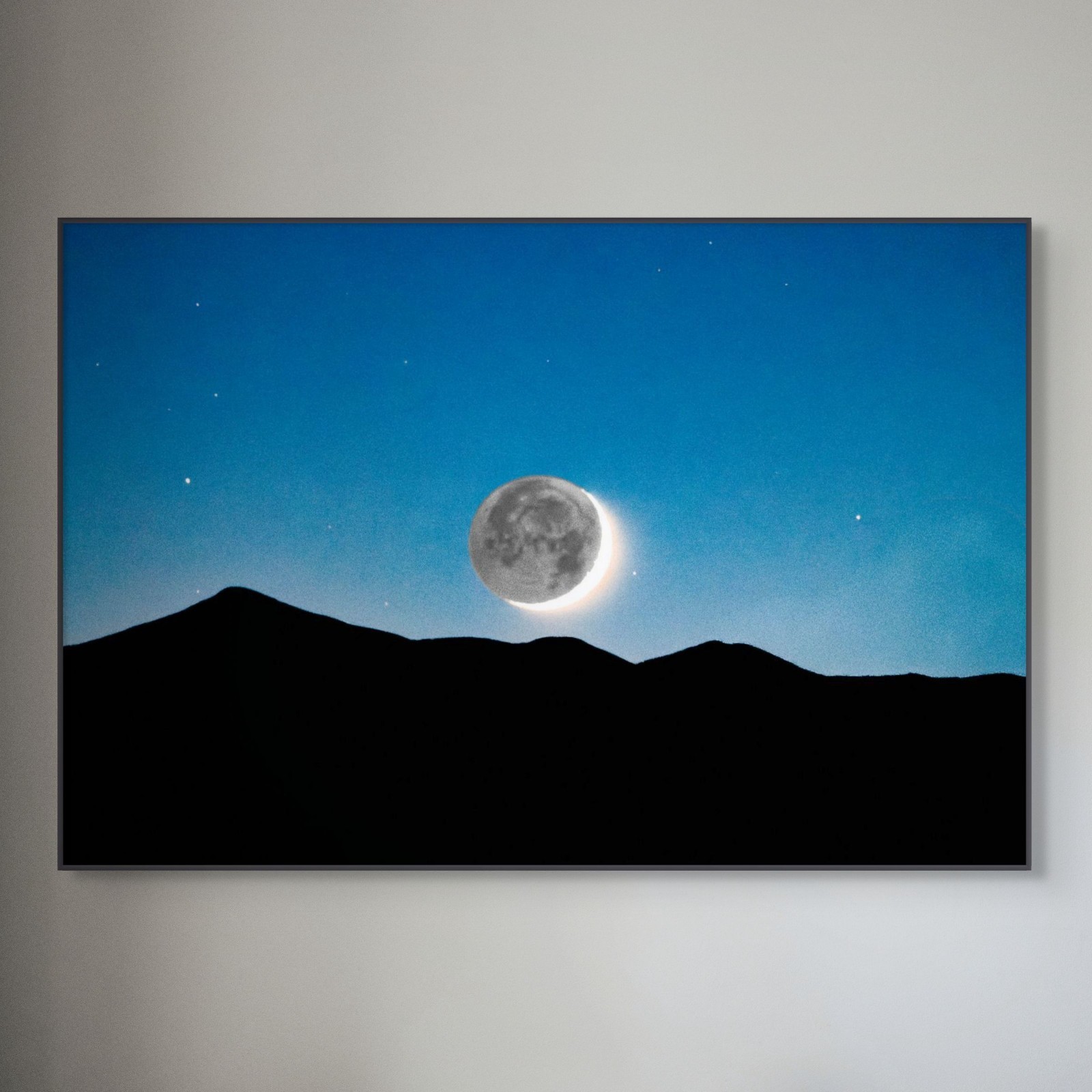 13×19 Fine Art Photography Print – Crescent Moonset – Archival Photo Paper