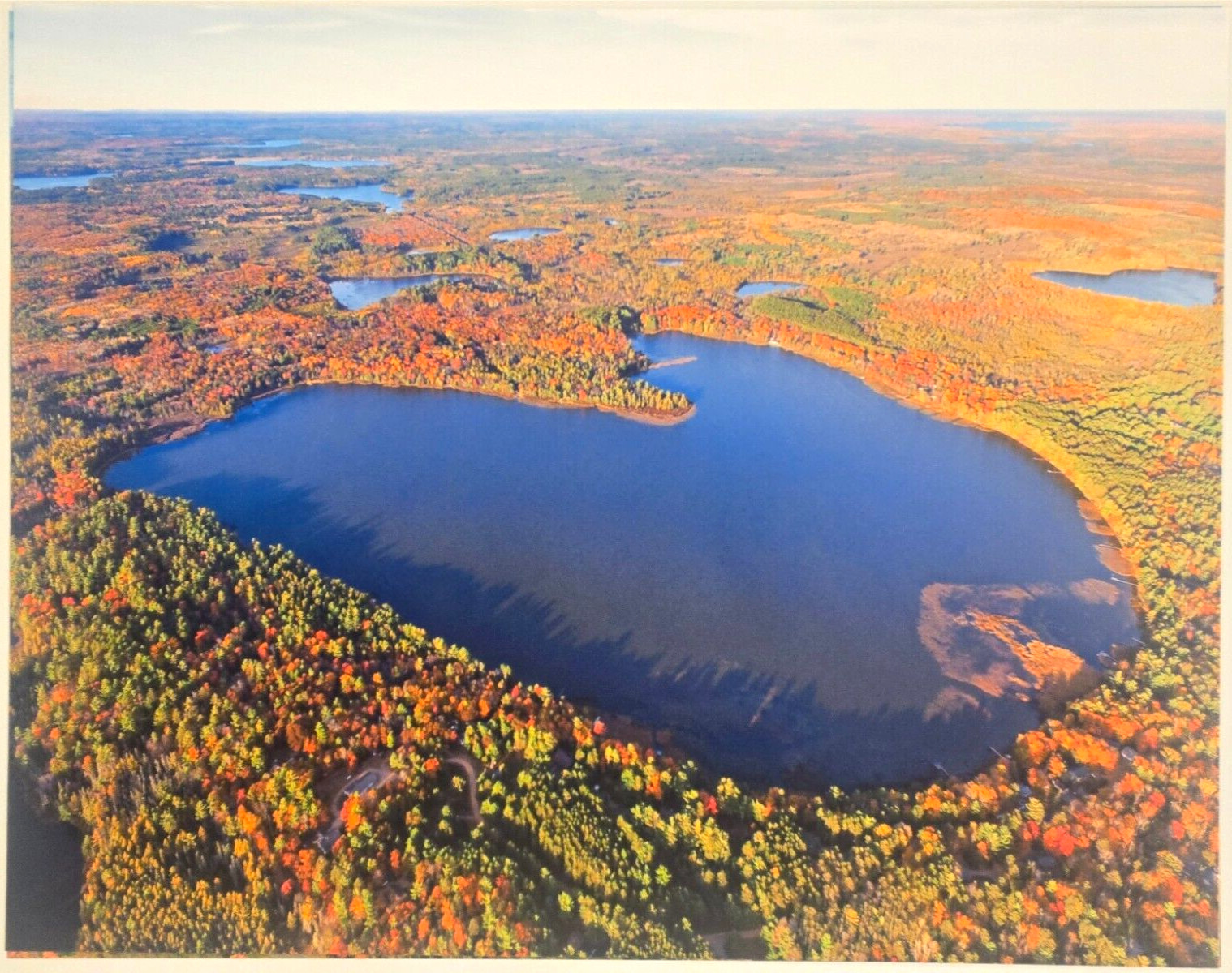 Boot Lake, Vilas County, Eagle River, Wisc. Overhead Photograph. Frame Optional.