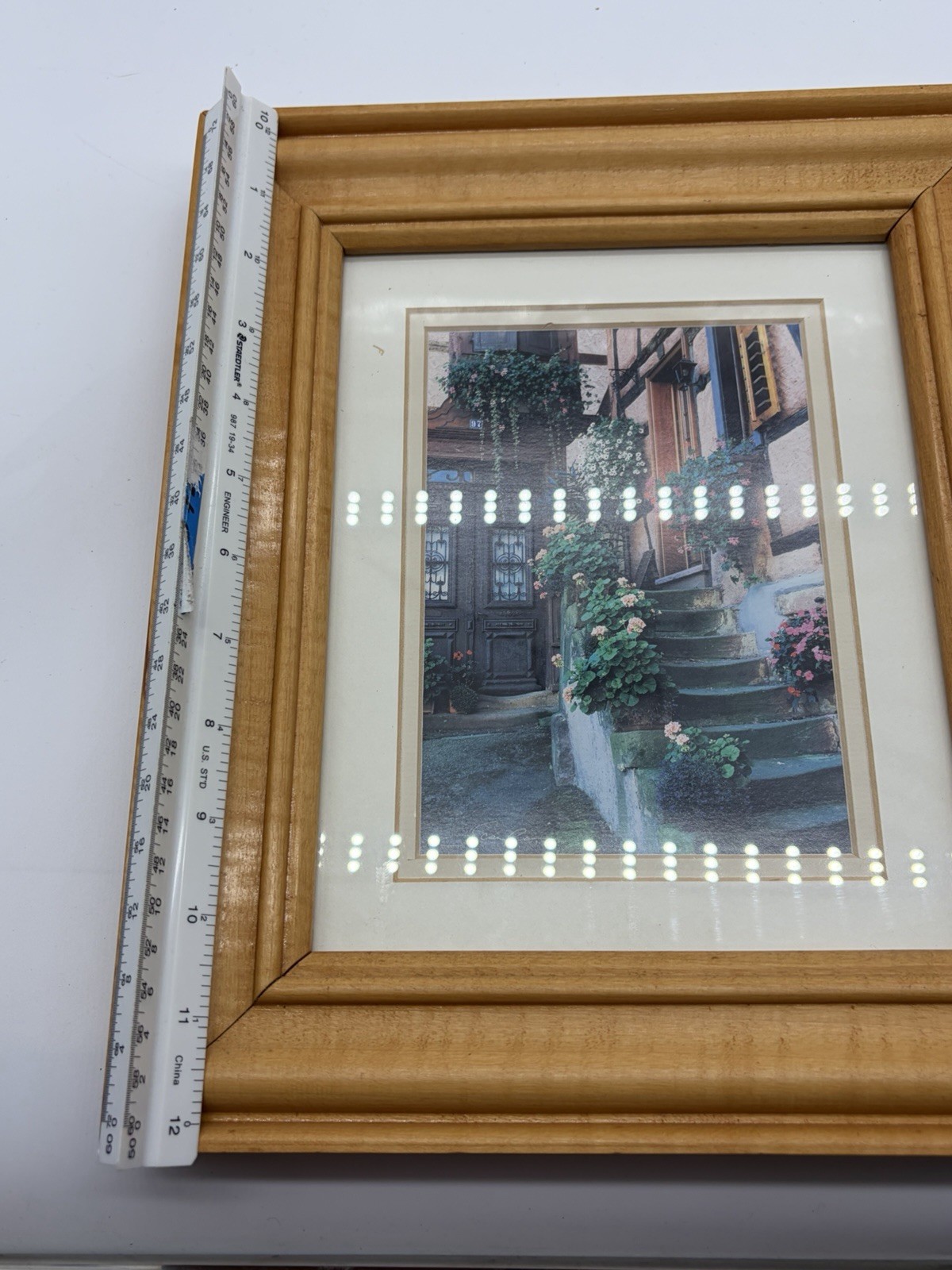 Scanlan Photo In Wood Matted Framed “Steps in Time” in Alsace, France