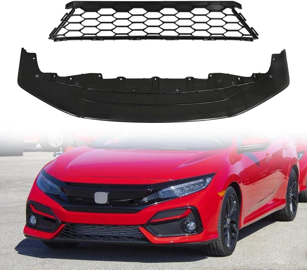 Front Lower Bumper Cover Grille Face Bar Fit for 2017 2018 2019 Honda Civic Hatc