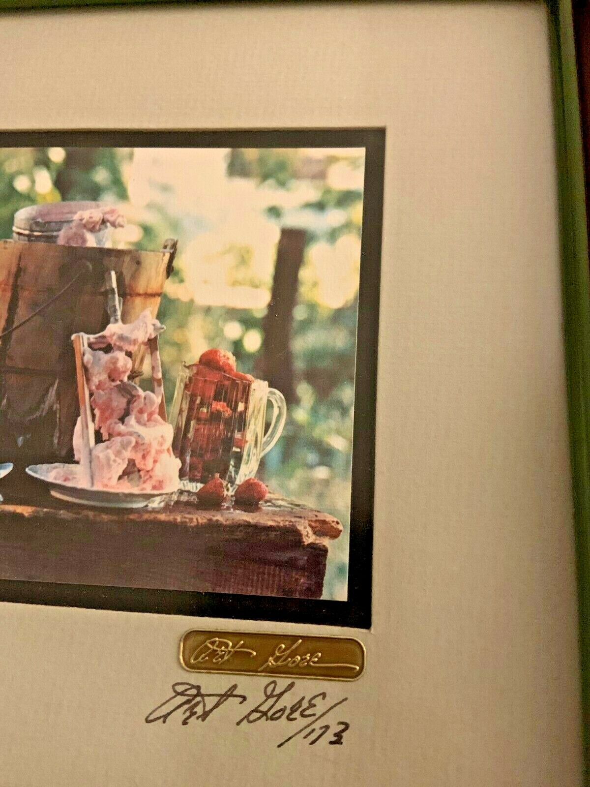 Art Gore Colorado Photographer Framed Artwork Strawberry Ice Cream Signed ‘73