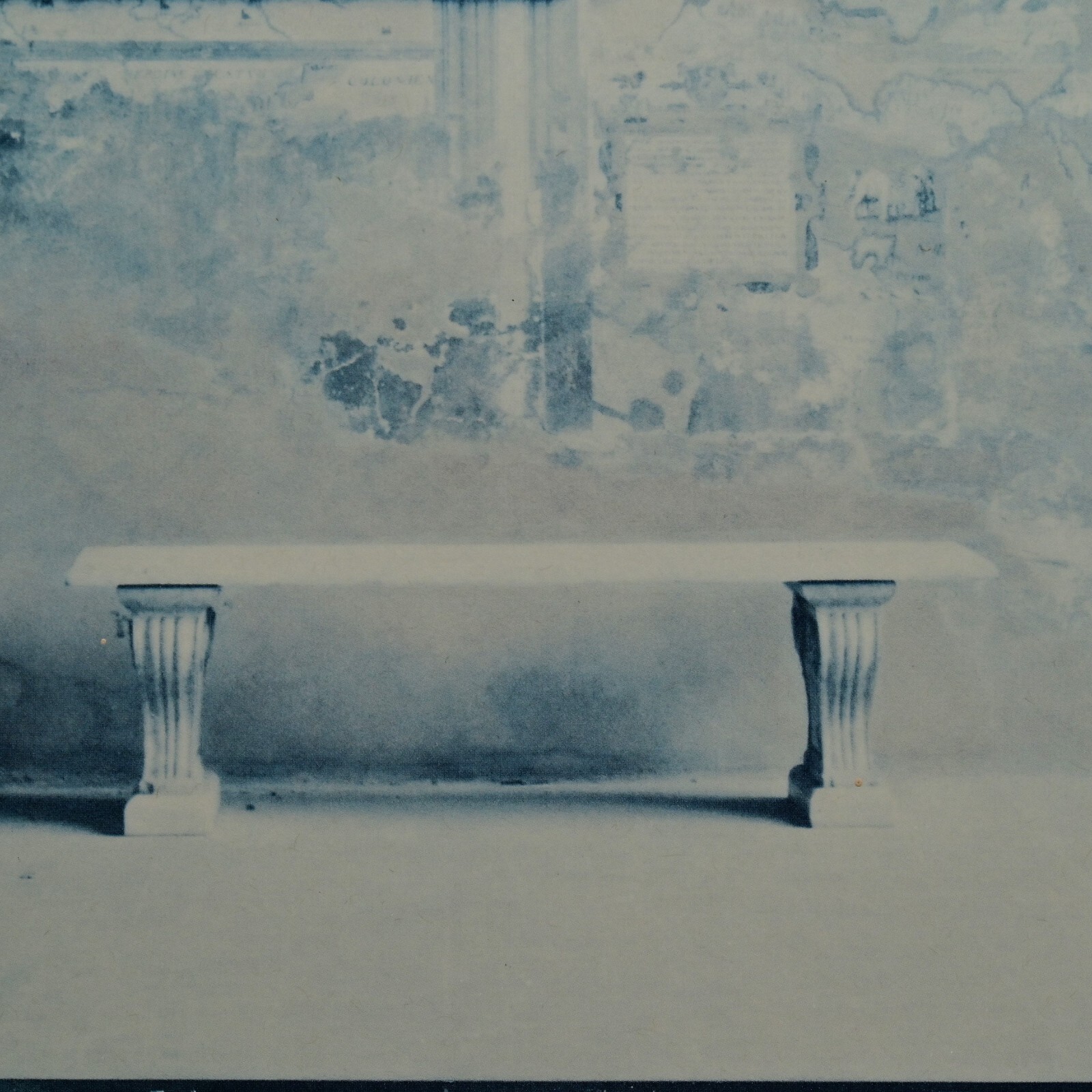 ALAN BLAUSTEIN Original Vintage Signed La Mappa Benches Tinted Photograph Print