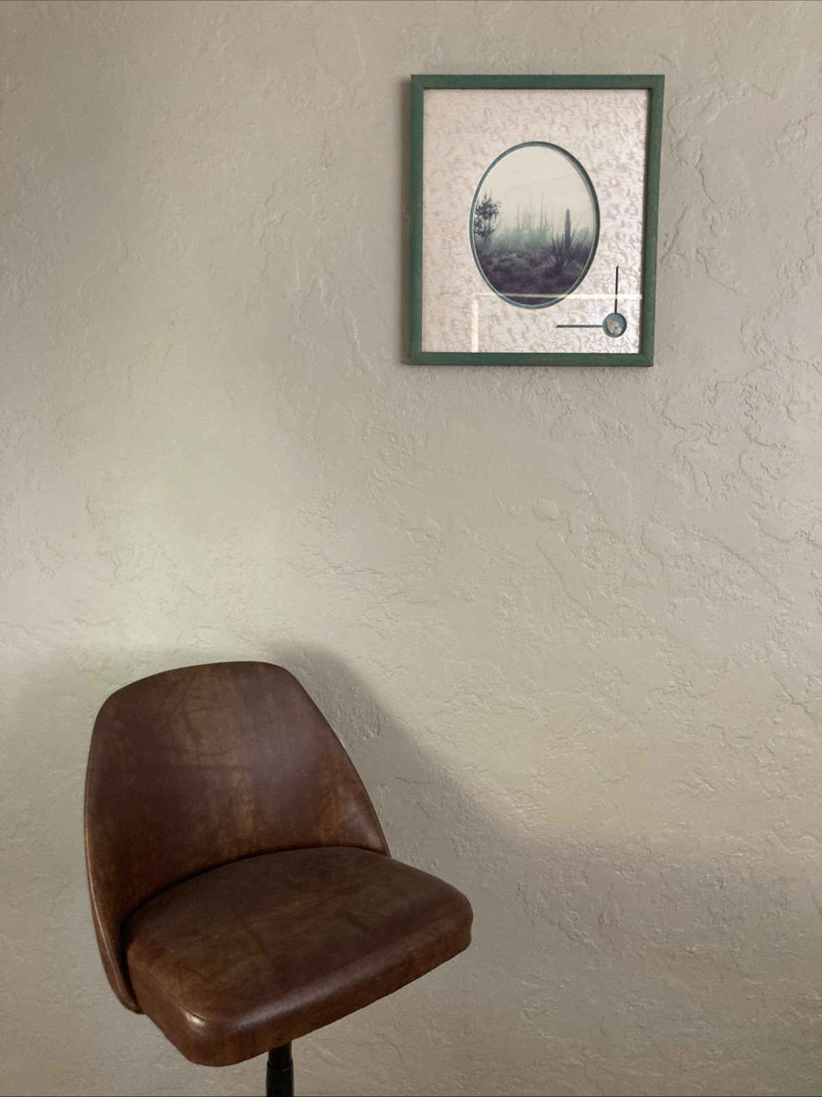 Vintage Original Photography Print Southwestern Saguaro Desert Misty Morning