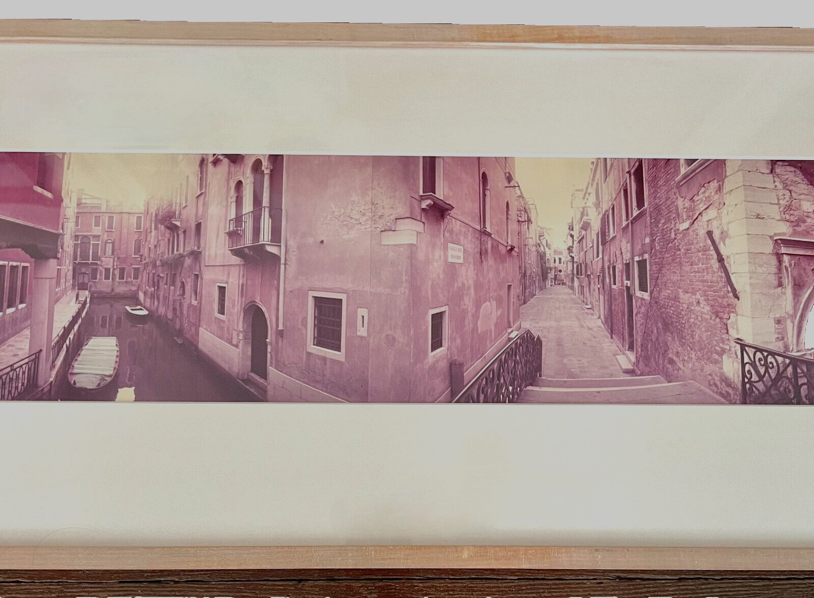 KENNETH SNELSON, Signed, 1982 PANORAMIC PHOTOGRAPH – “Venice, Calle de Pestrin”
