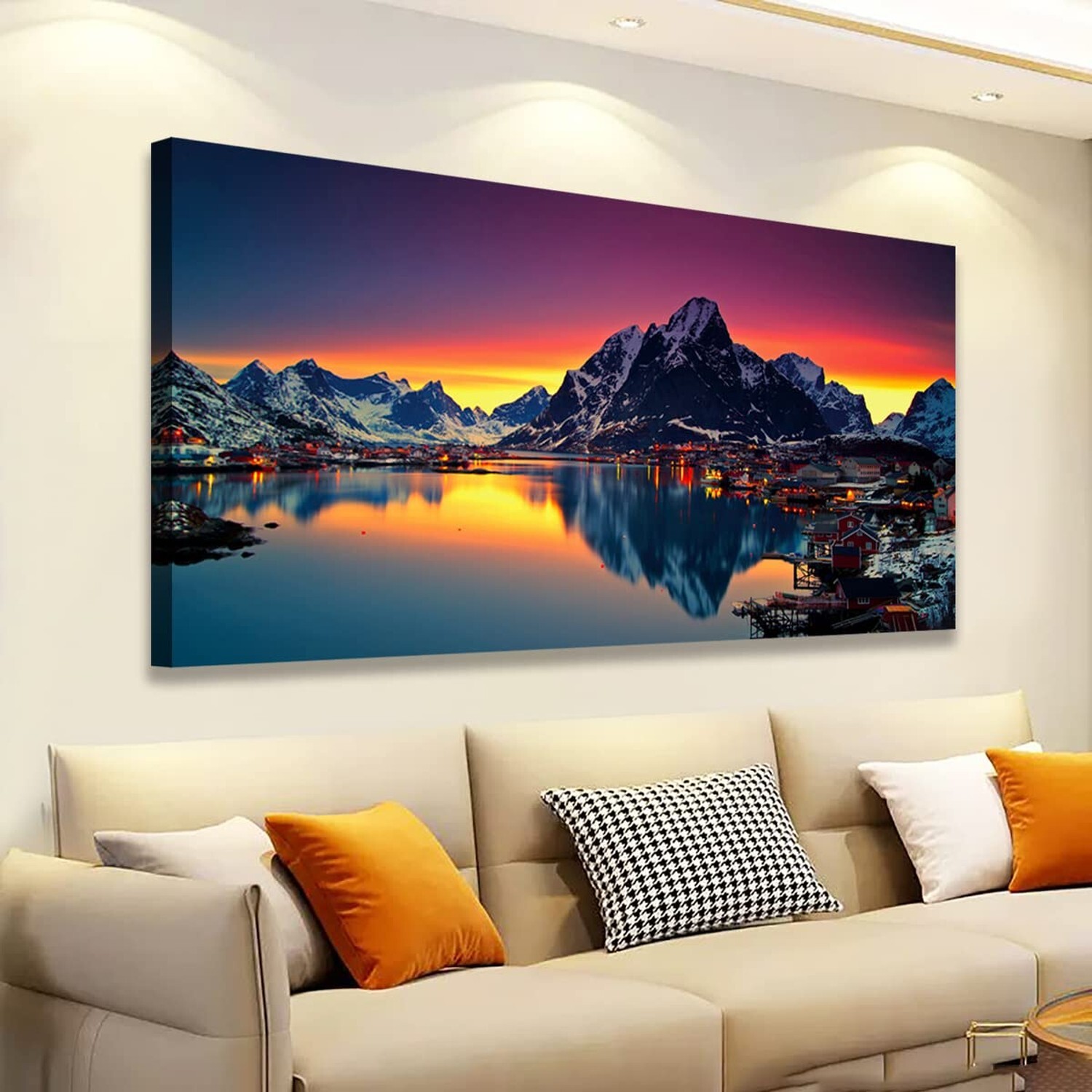 Nature Wall Art Colorful Lake Mountain Picture Canvas Prints Poster Landscape…