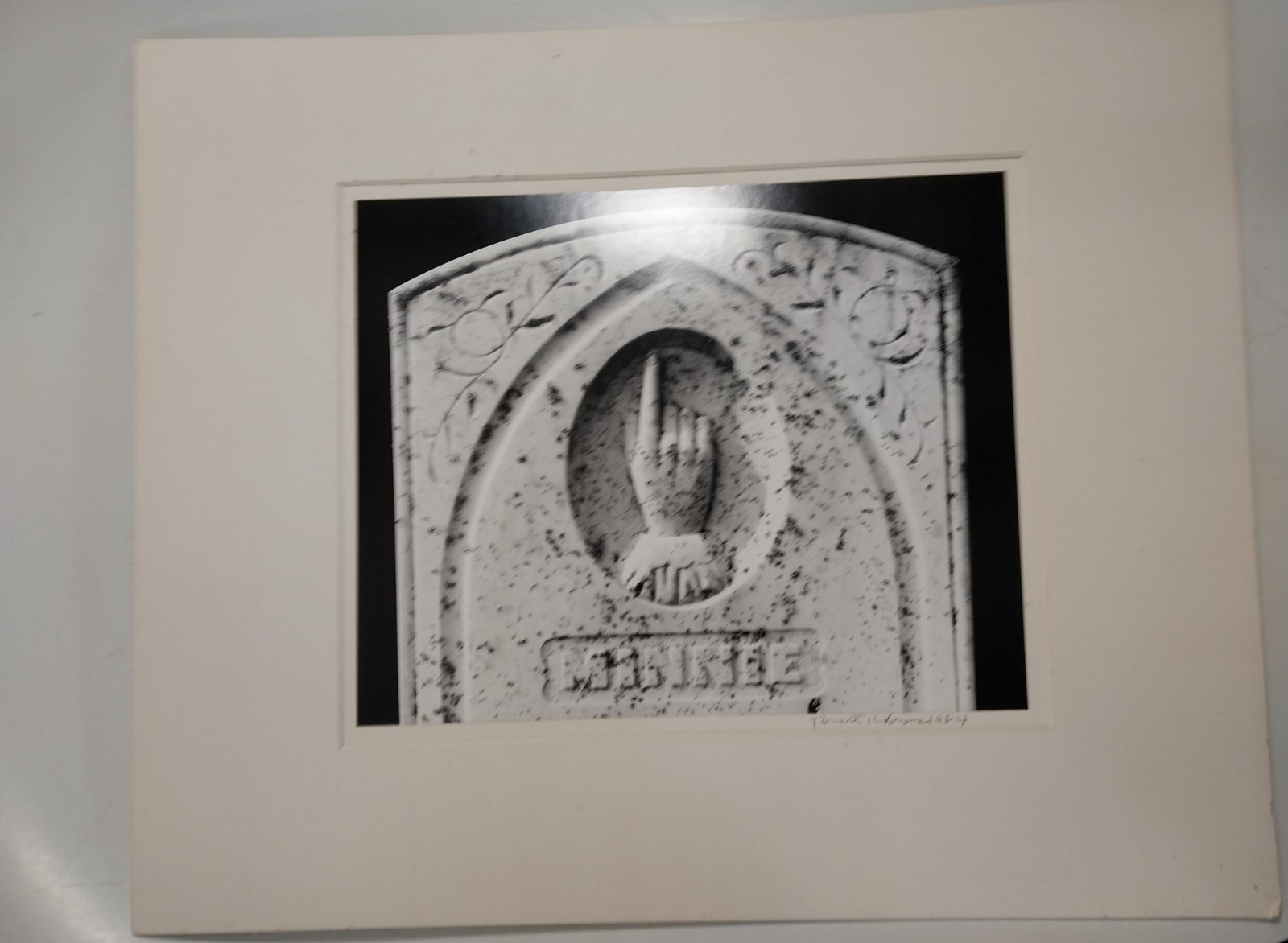 Robert K Byers (1918 – 2021) Signed 1984 Church Gravestone Tomales CA Photograph