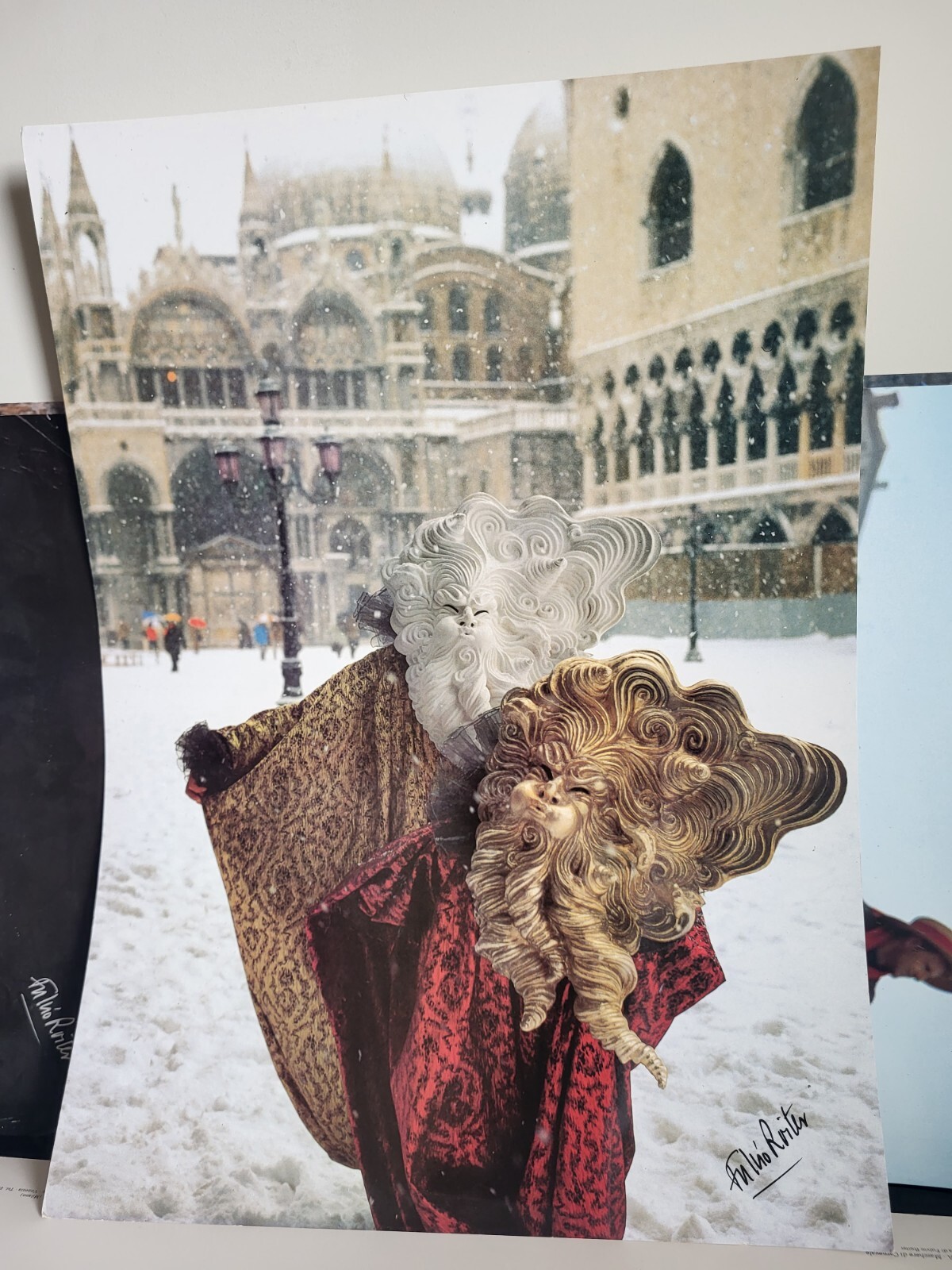 Italian Fulvio Roiter Photograp Print Lot Of 6 Venezia Maschere Di Carnevale
