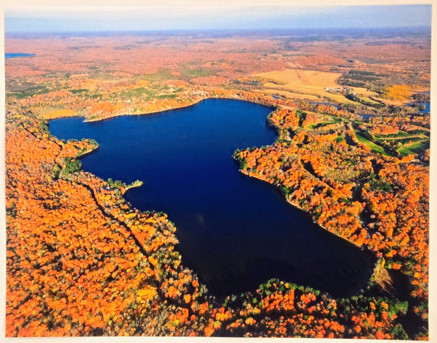 Silver Lake, Laona, WI, Forest County, Wisconsin Overhead Photo. Frame Optional.