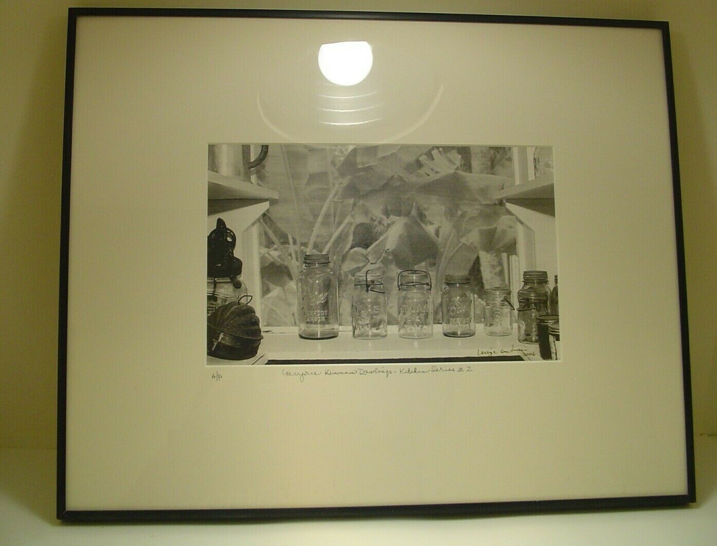 ART PHOTOGRAPHY Kitchen Series #2 black & white by L. Santucci Frames 16x20in