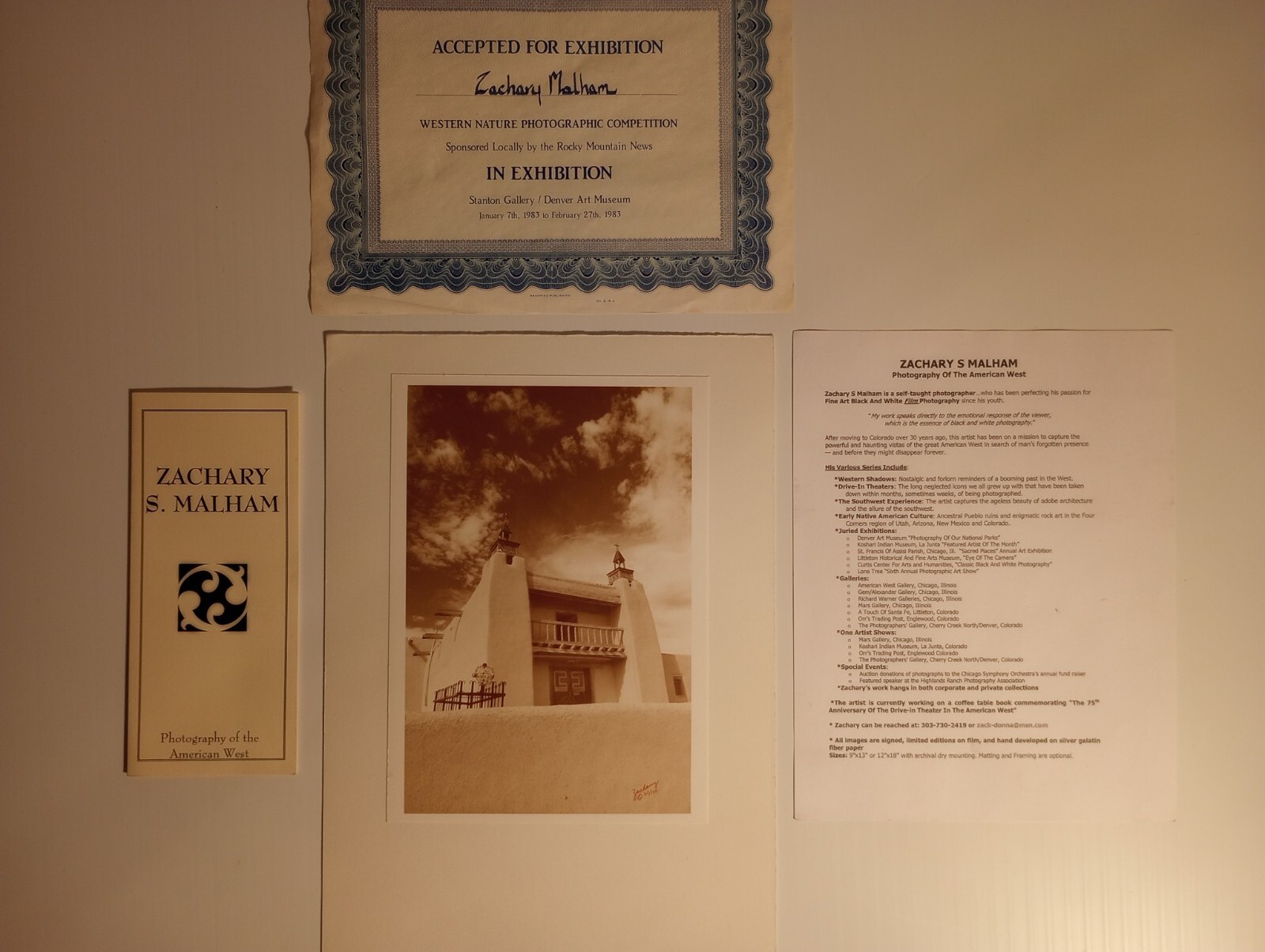 ART – VTG Signed Limited Edition Zachary Malham 35mm B&W SW Art Photograph 14×10