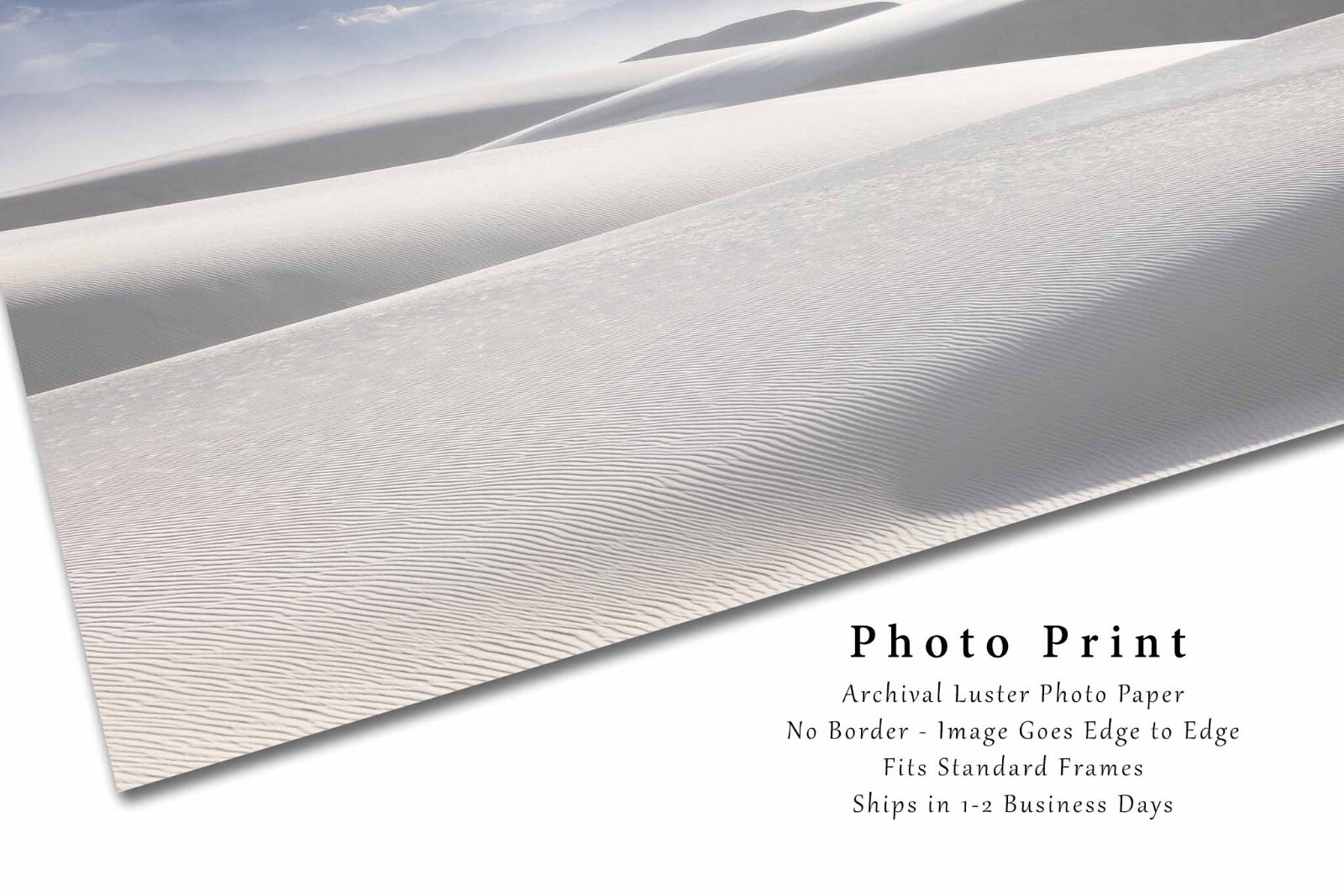 White Sands National Park Photography Print – Abstract Sand Dunes in New Mexico