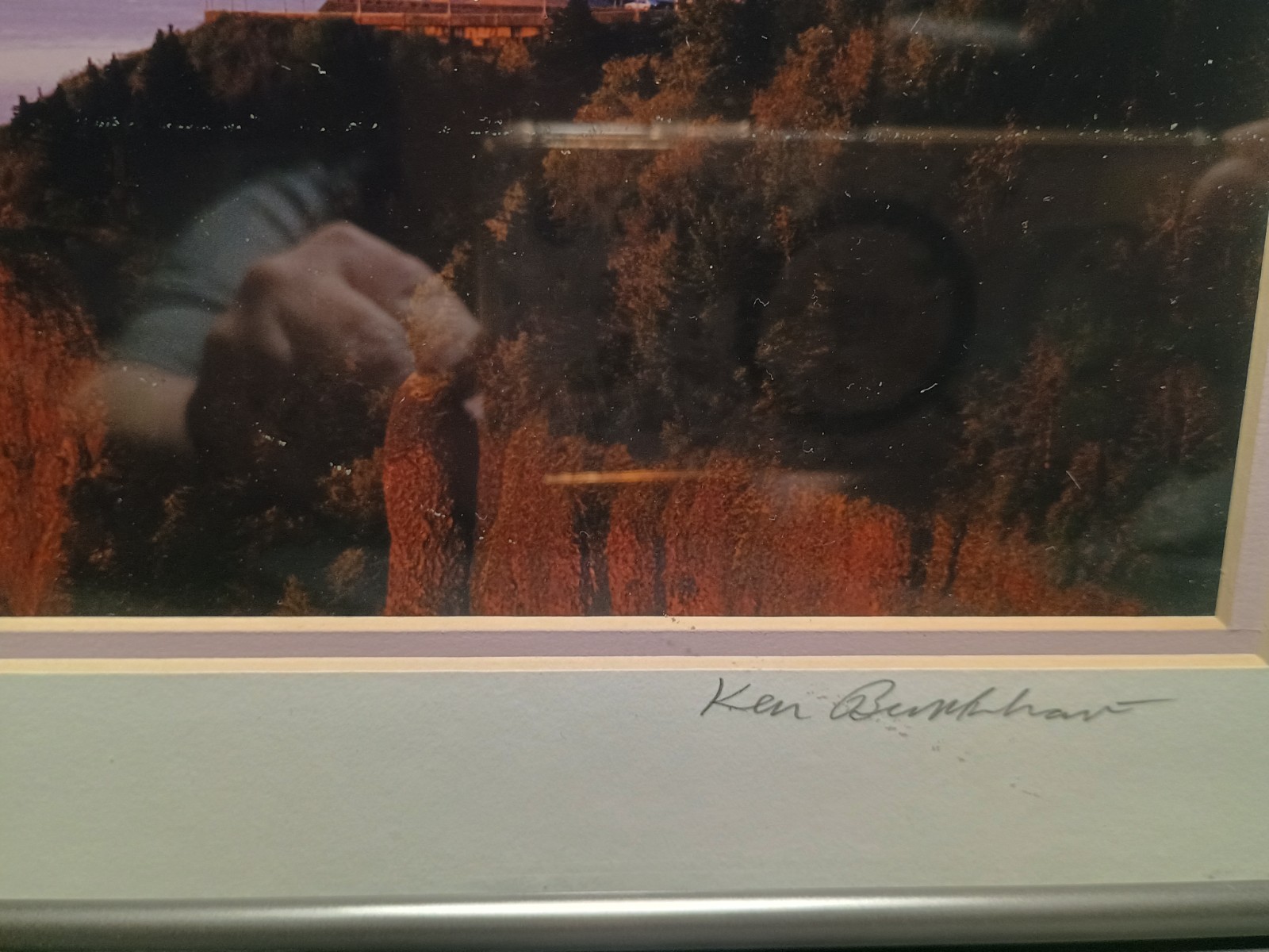 Crown Point Sunset Columbia River OR WA Ken Burkhart Photography Framed 8 X 16″