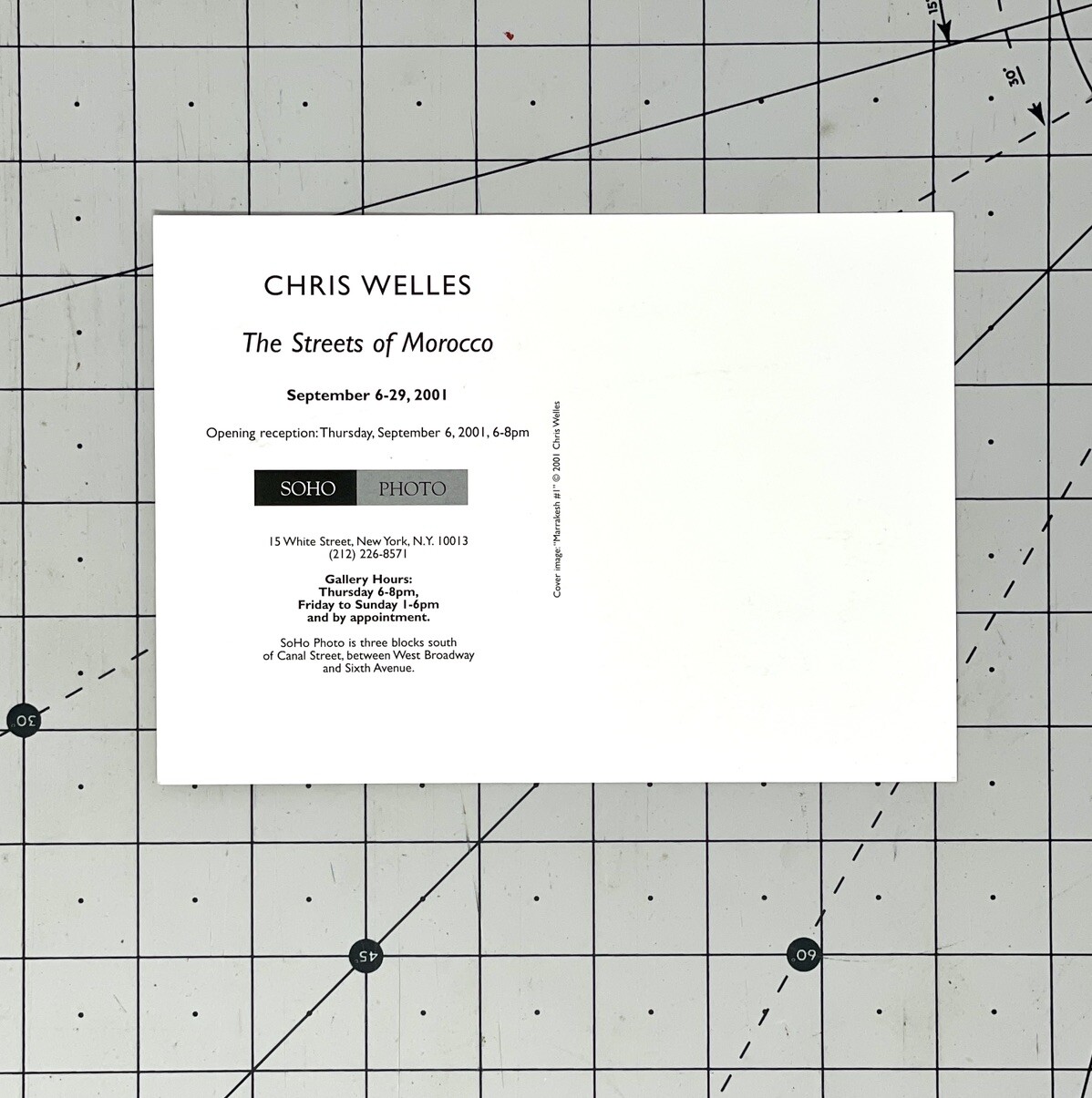 Chris Welles (1937-2010) Art Announcement Card 2001 – Streets Of Morocco