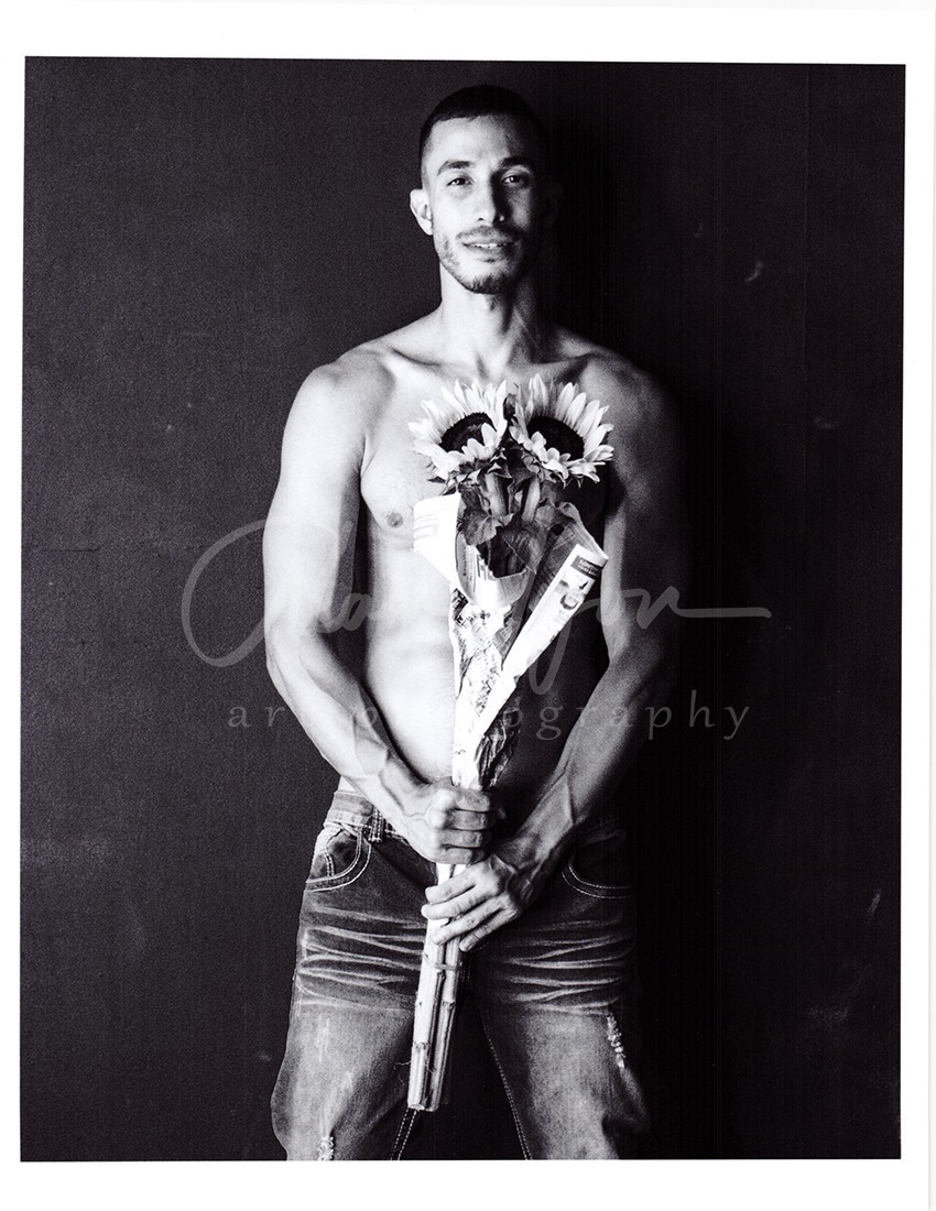 11 X 8.5 Alan Lyon Original Male Photo gay interest (5) Mick flowers B&W