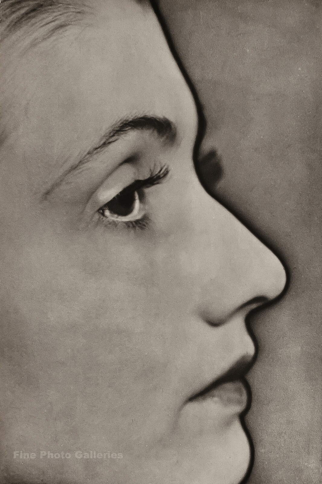 1934 Original MAN RAY Solarized Female Face Portrait Vintage Photo Gravure Art