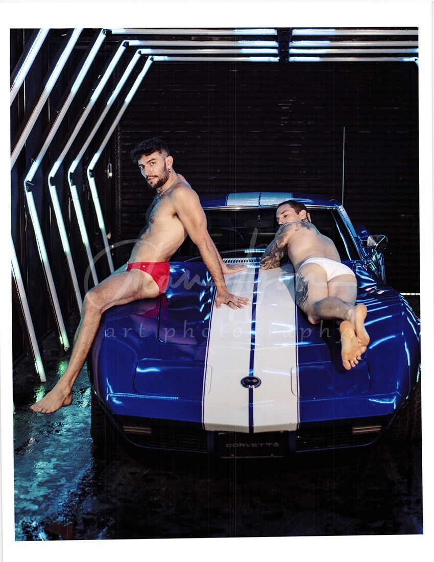 11 X 8.5 Alan Lyon Original Male Photo gay interest (10) Alex & Joey car