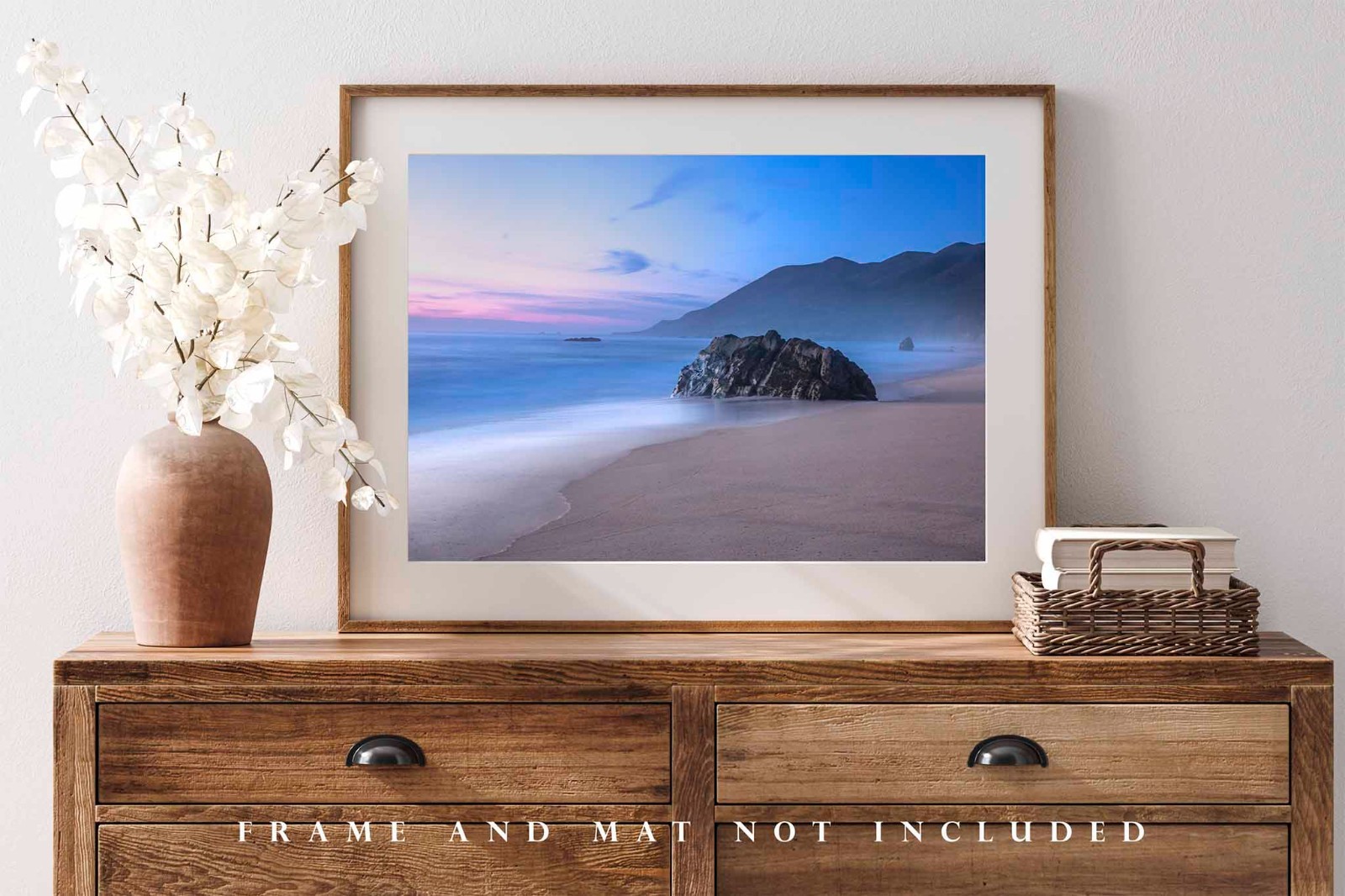Big Sur Photography Print: California Coastal Beach Serene Sunset Ocean Photo