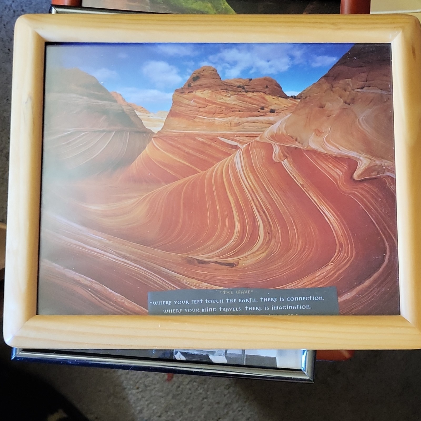 Fatali Framed Cibachrome Photograph ‘The Wave’ Landscape Nature Desert Art