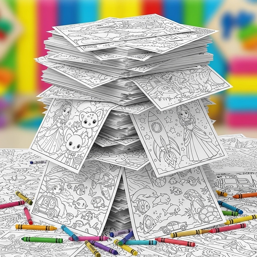 10,000+ Kids Coloring Pages Mega Bundle Animals Dino many more digital download