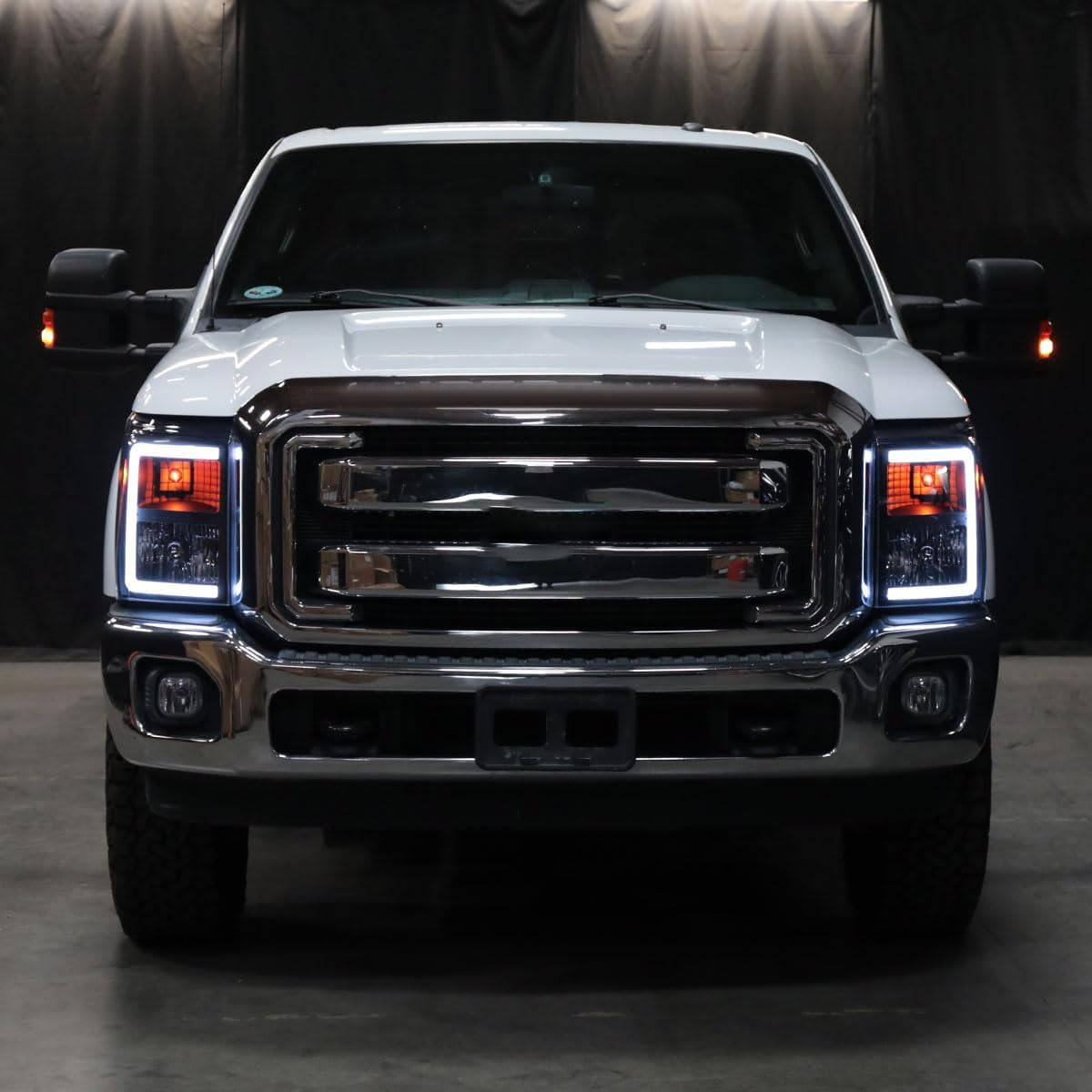 – Fits 2011-2016 Ford F250 F350 F450 F550 Super Duty Upgraded LED Tube Headlight