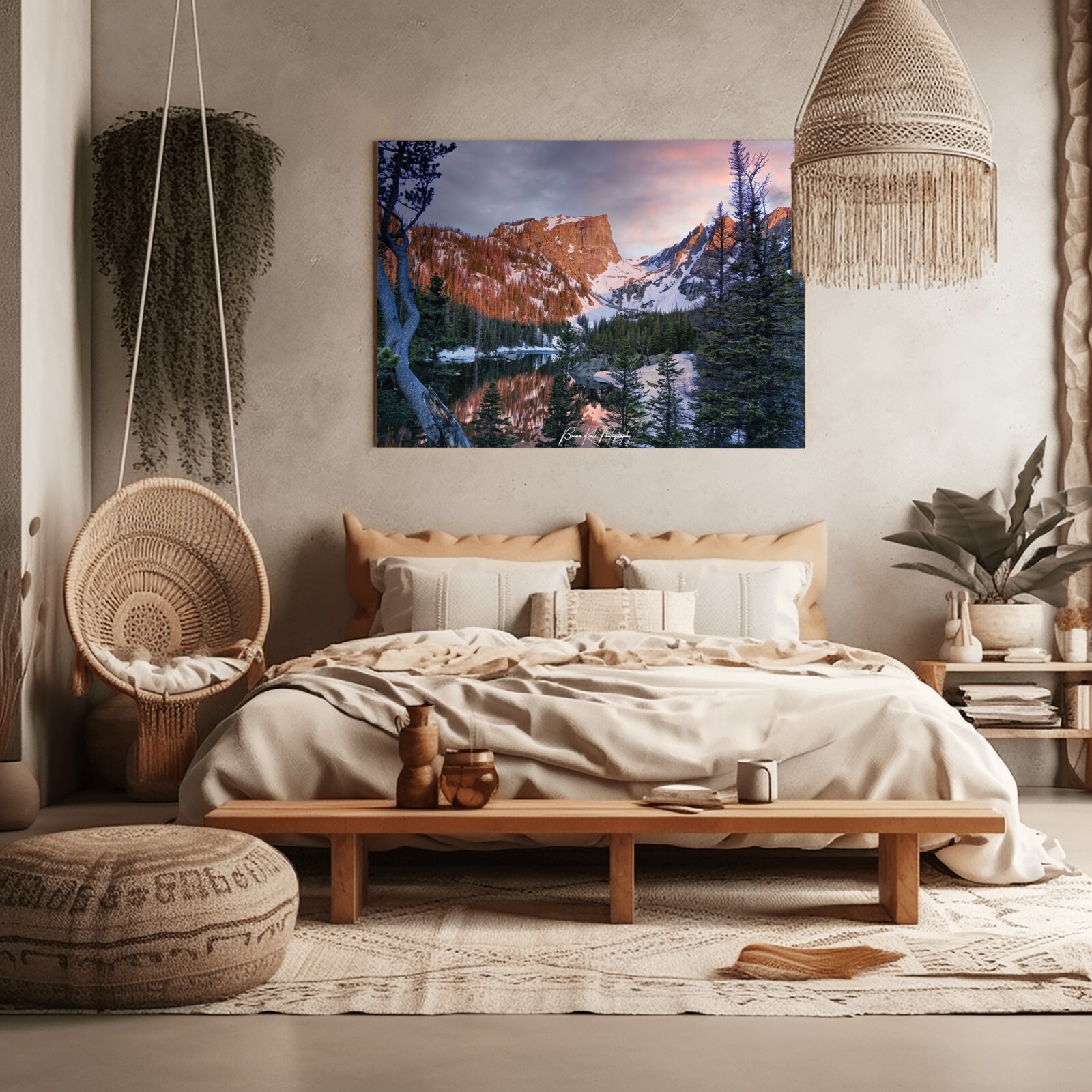Dream Lake-Rocky Mountain National Park Colorado Framed Landscape Photograph