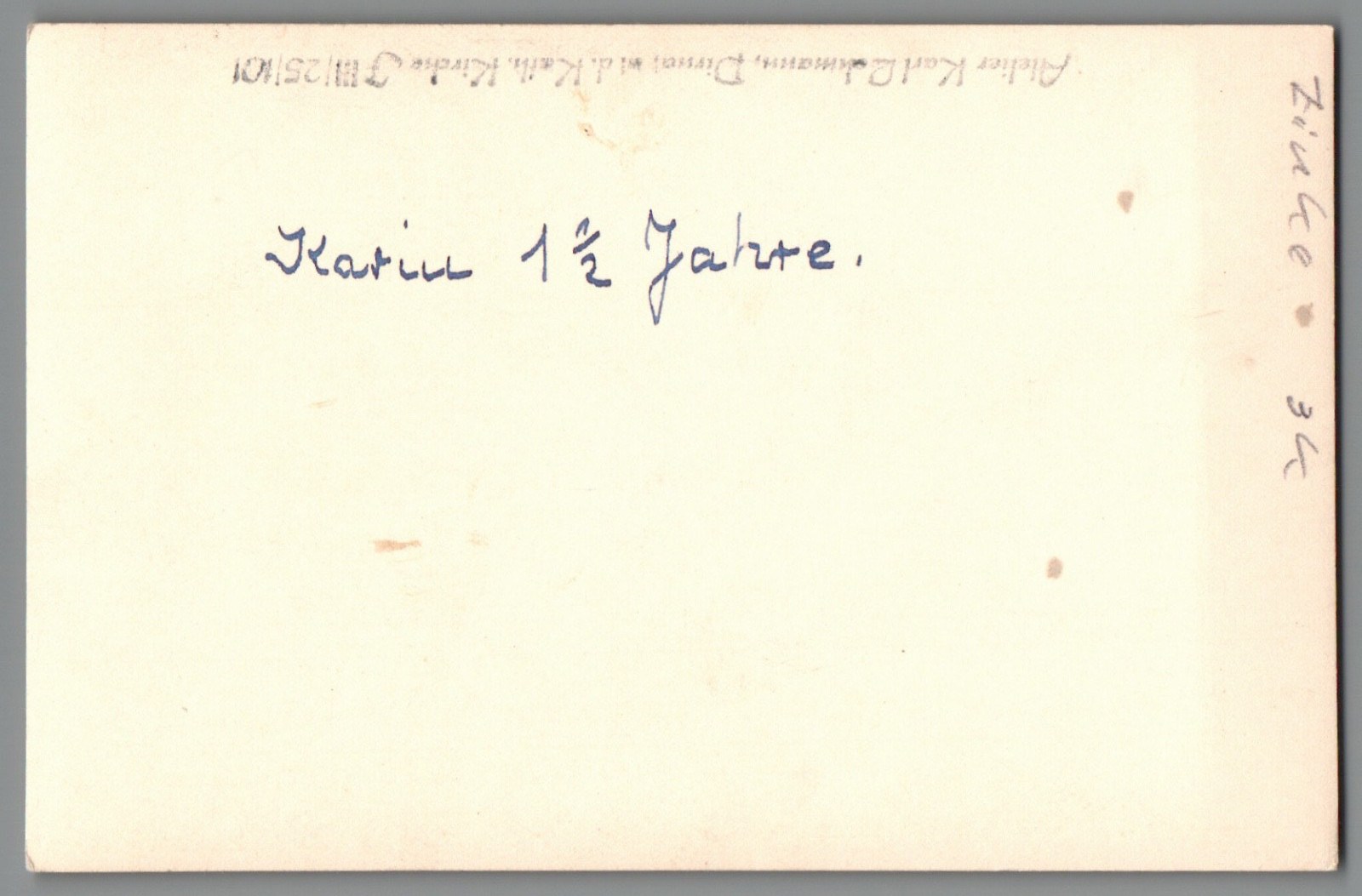 Photo postcard girl Karin 11/2 years Pirna Saxony around 1935 (f1308)