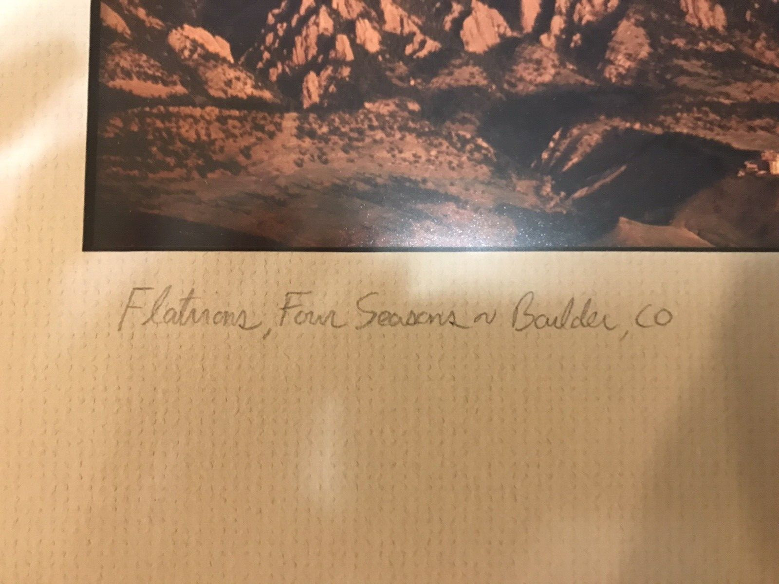 Natural Imagery William Ervin Signed Matted 4 Photographs The Flatirons Colorado