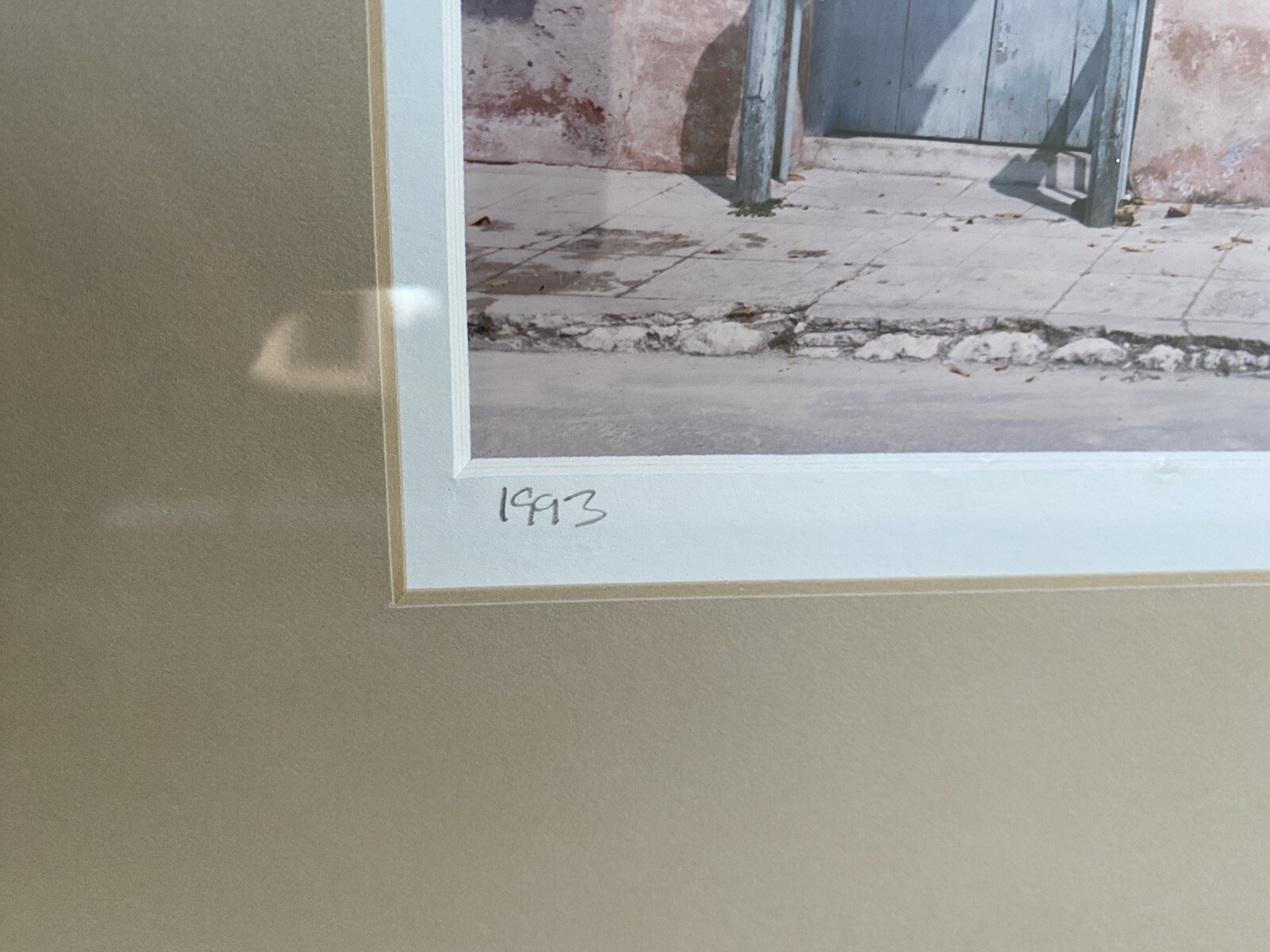 Vintage Trio of Framed Photographs, Signed and Dated RUSTIC DOORS