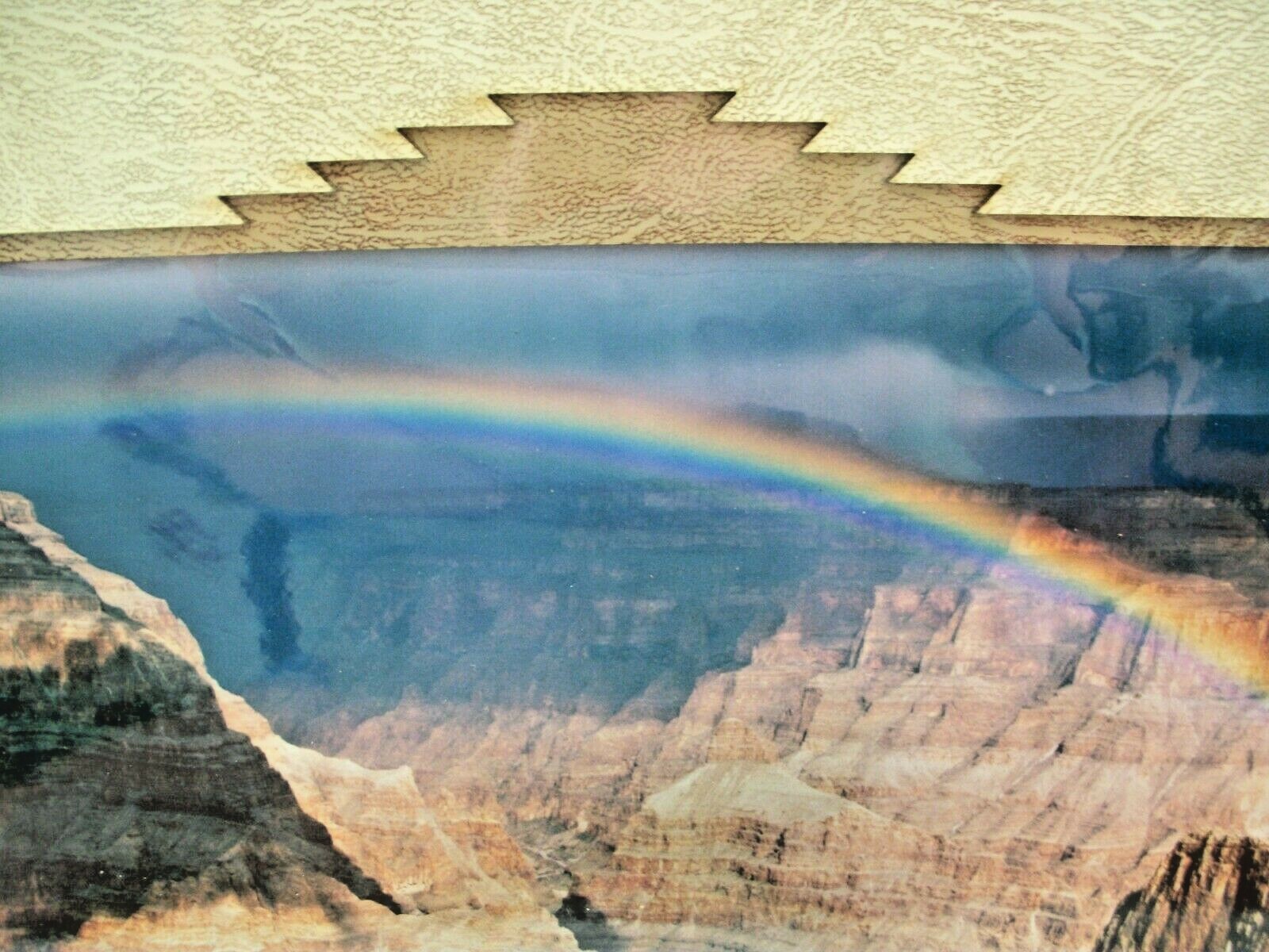 Grand Canyon Rainbow Over Colorado River AZ Photograph Cut Matte Artist Signed