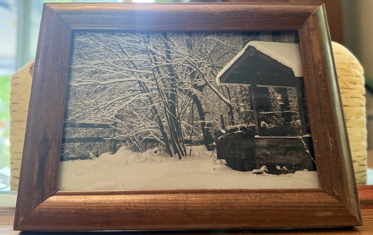 Original photograph, ‘Winter’s Quiet’ by Serene Scenes in Maine, 5×7, wood frame