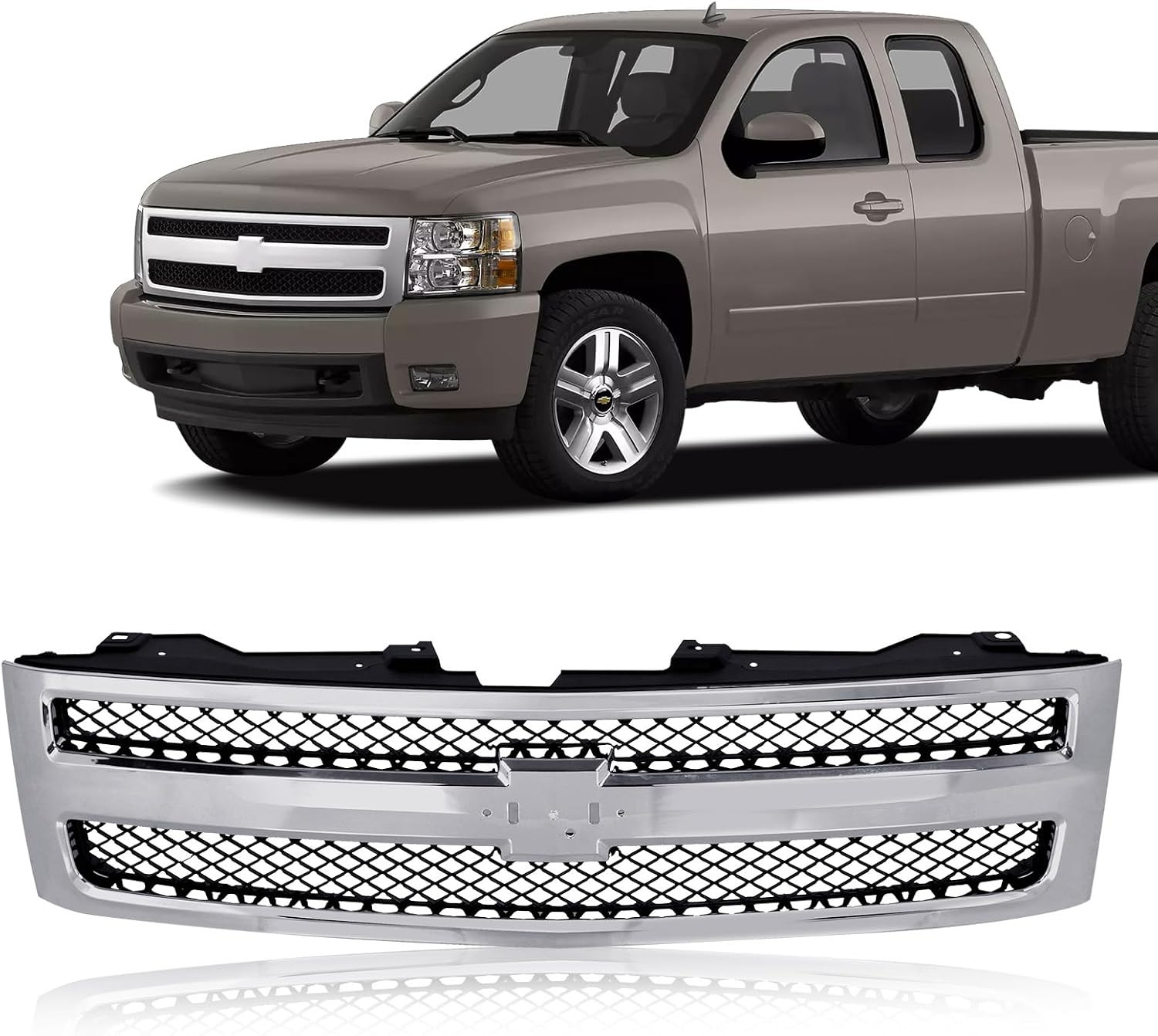 Front Grille Grill Fits Chevrolet Silverado 1500 07-13 | Front Grille Replacemen