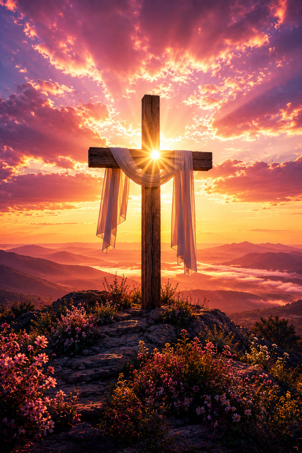 Digital Image Picture Photo Pic Wallpaper Background Cross Sunset Jesus Yeshua