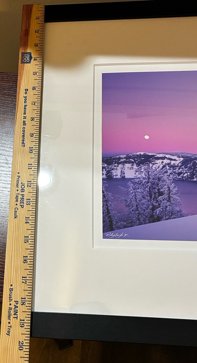 Rodney Lough Jr “Serenity Speaks” Signed Print And Framed Crater Lake