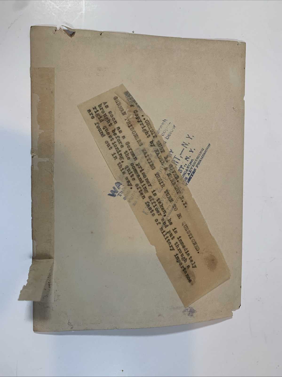 WWII Real 8.5” X 6.5” Photo American Troops “Questioning German Prisoners”