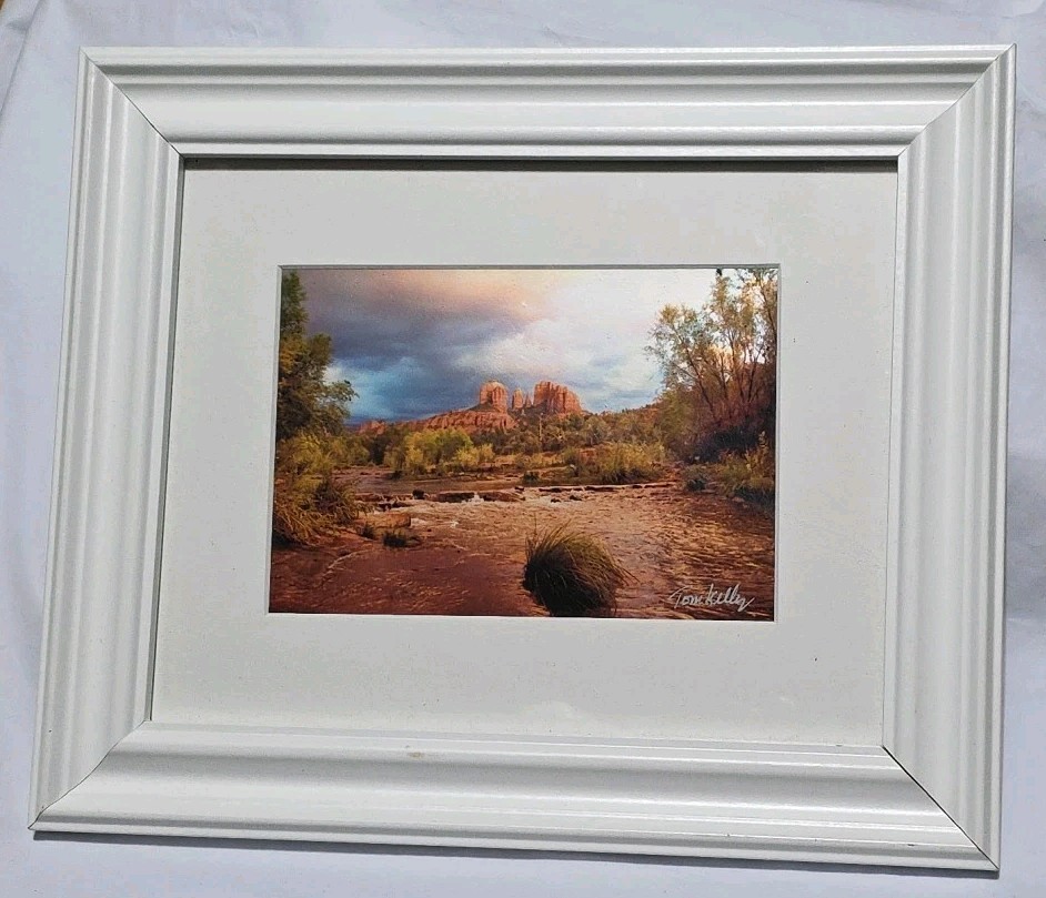 Tom Kelly Red Rock Fever Arizona Desert Photo Art Matted Signed 12”X16” Canyon