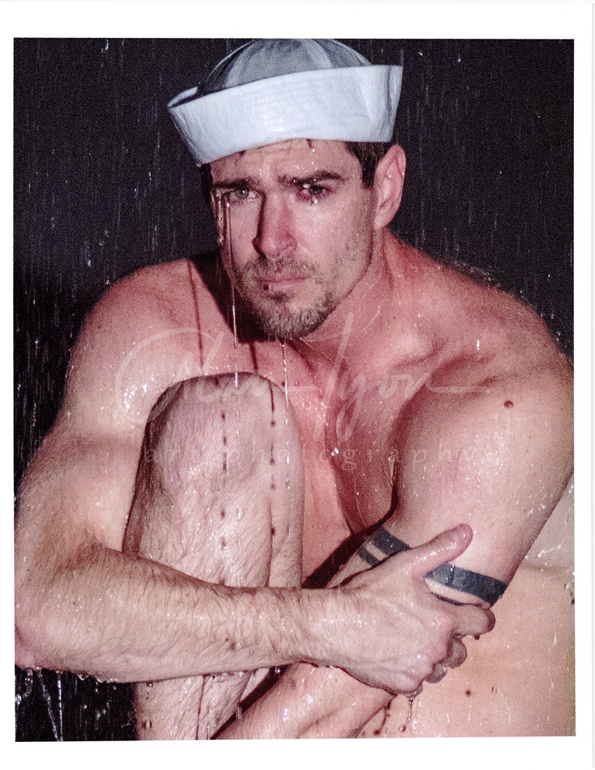 11 X 8.5 Alan Lyon Original Male Photo gay interest (5) Andy sailor in rain