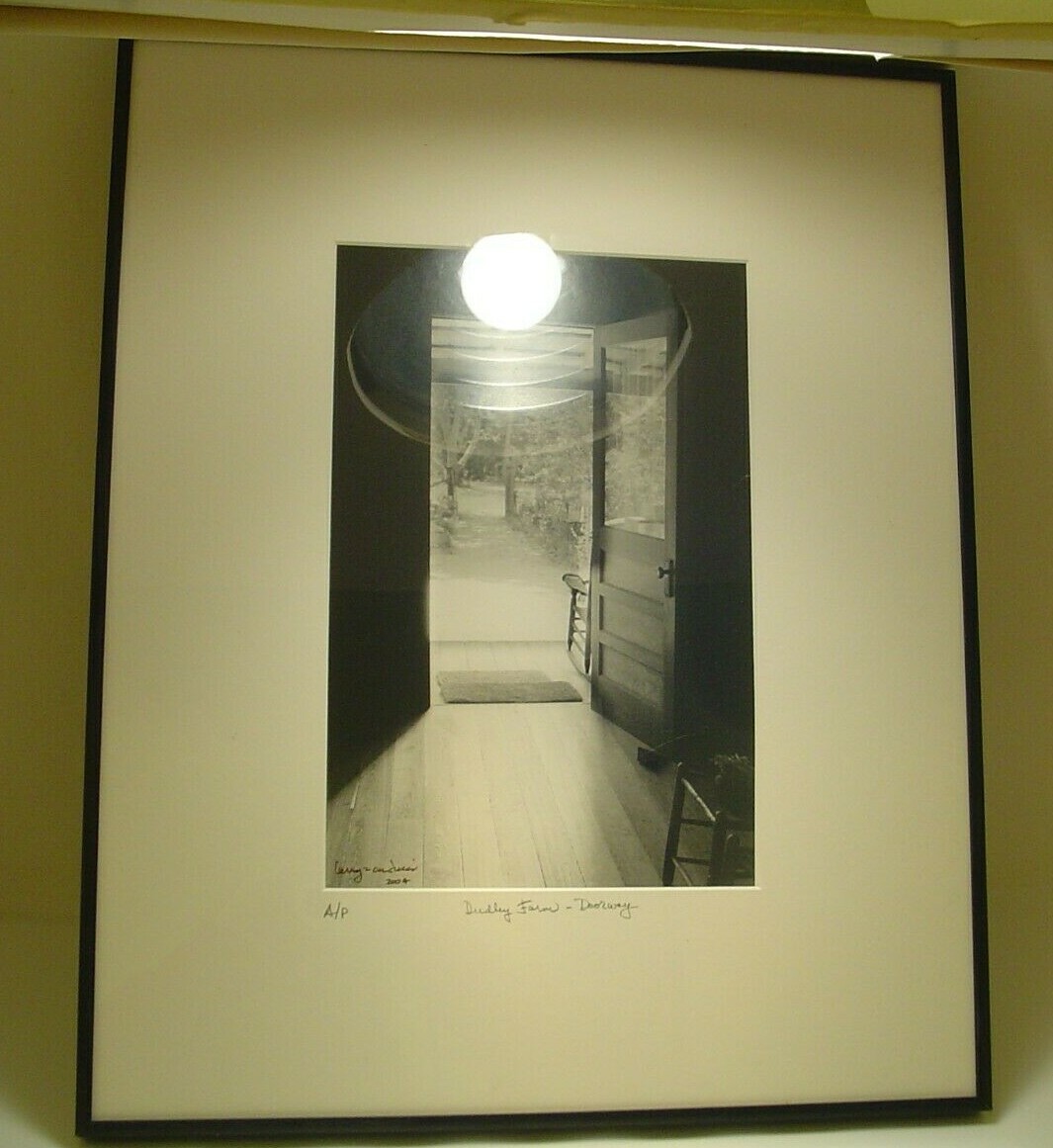 ART PHOTOGRAPHY Doorway @ Dudley Farm black & white – L. Santucci Frame 16x20in