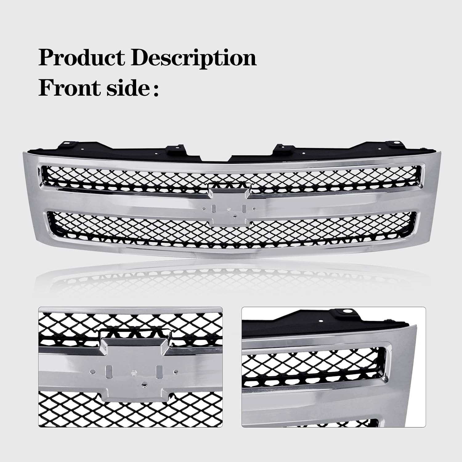 Front Grille Grill Fits Chevrolet Silverado 1500 07-13 | Front Grille Replacemen