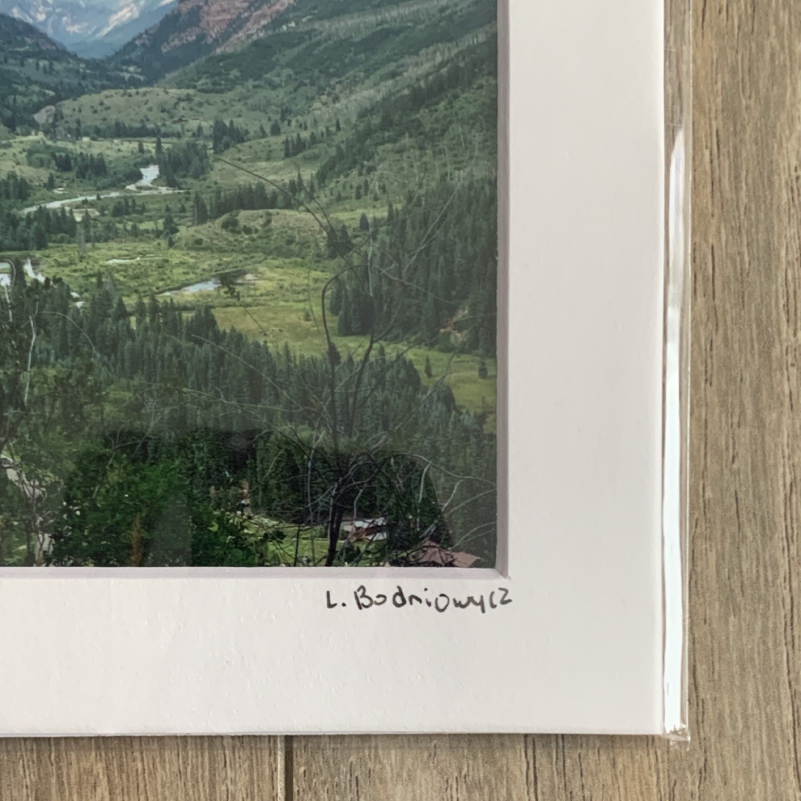 Signed Matted Color Landscape Photo Print Colorado Valley