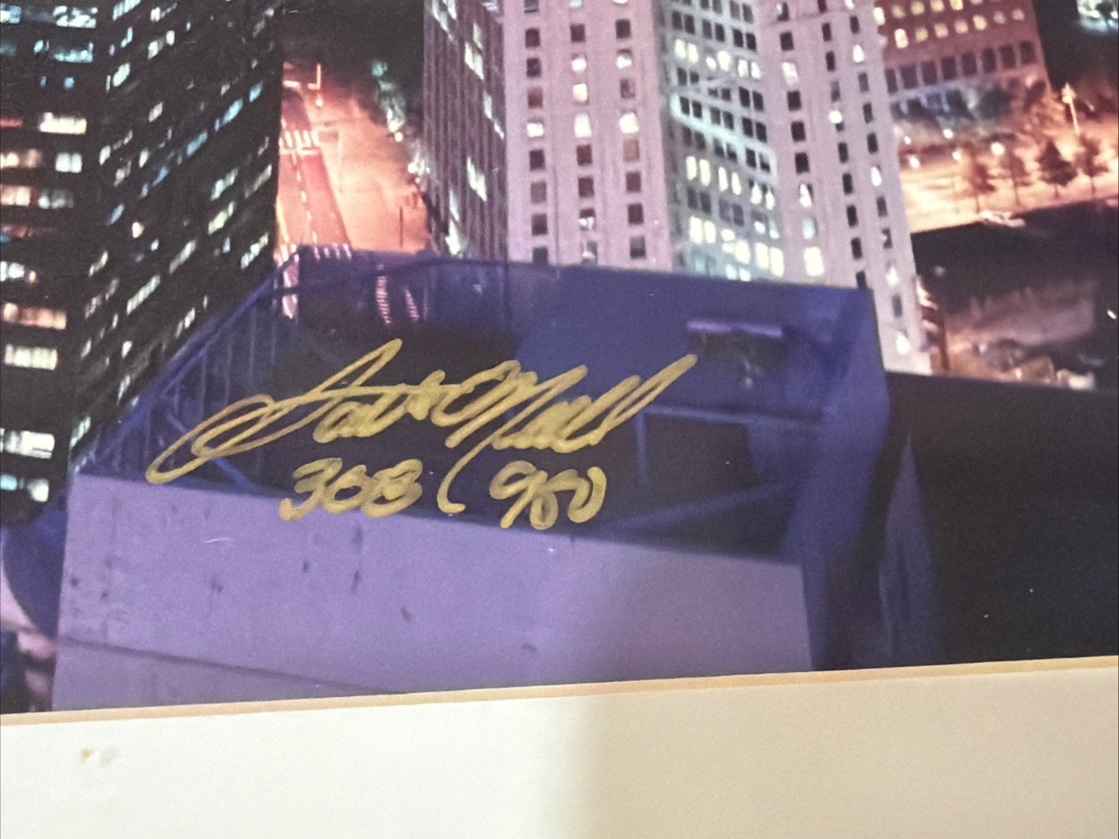 Scott O’Niell Signed Atlanta Night Corporate Skyline Cityscape Photo 8×10 80s 90