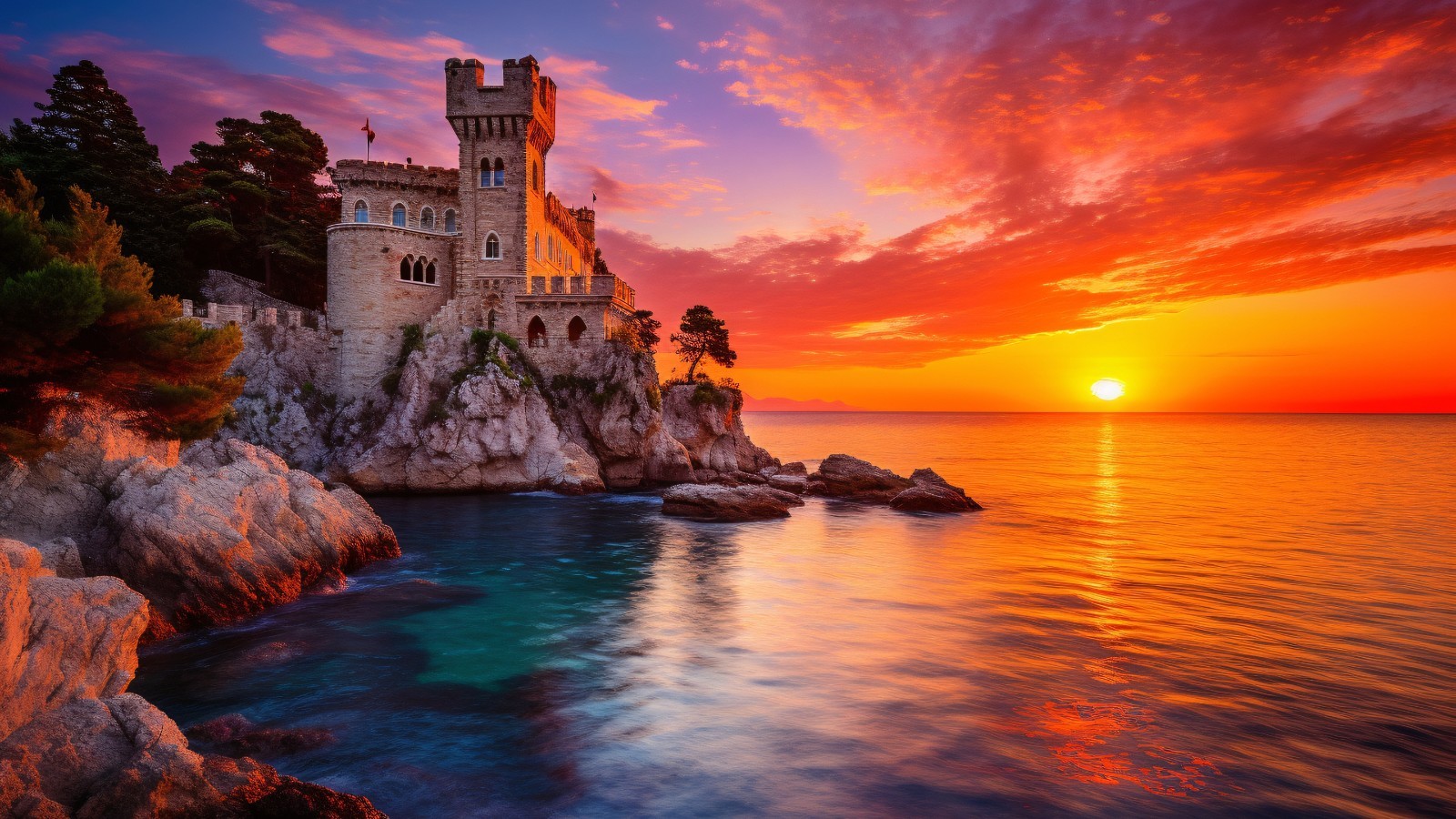 Stunning digital wallpaper Castle (2880×1620)
