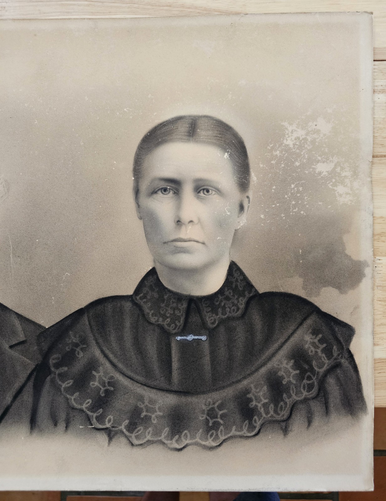 Antique Studio CRAYON PORTRAIT, Tennessee Farmers Pioneers Oddities BOGLE FAMILY