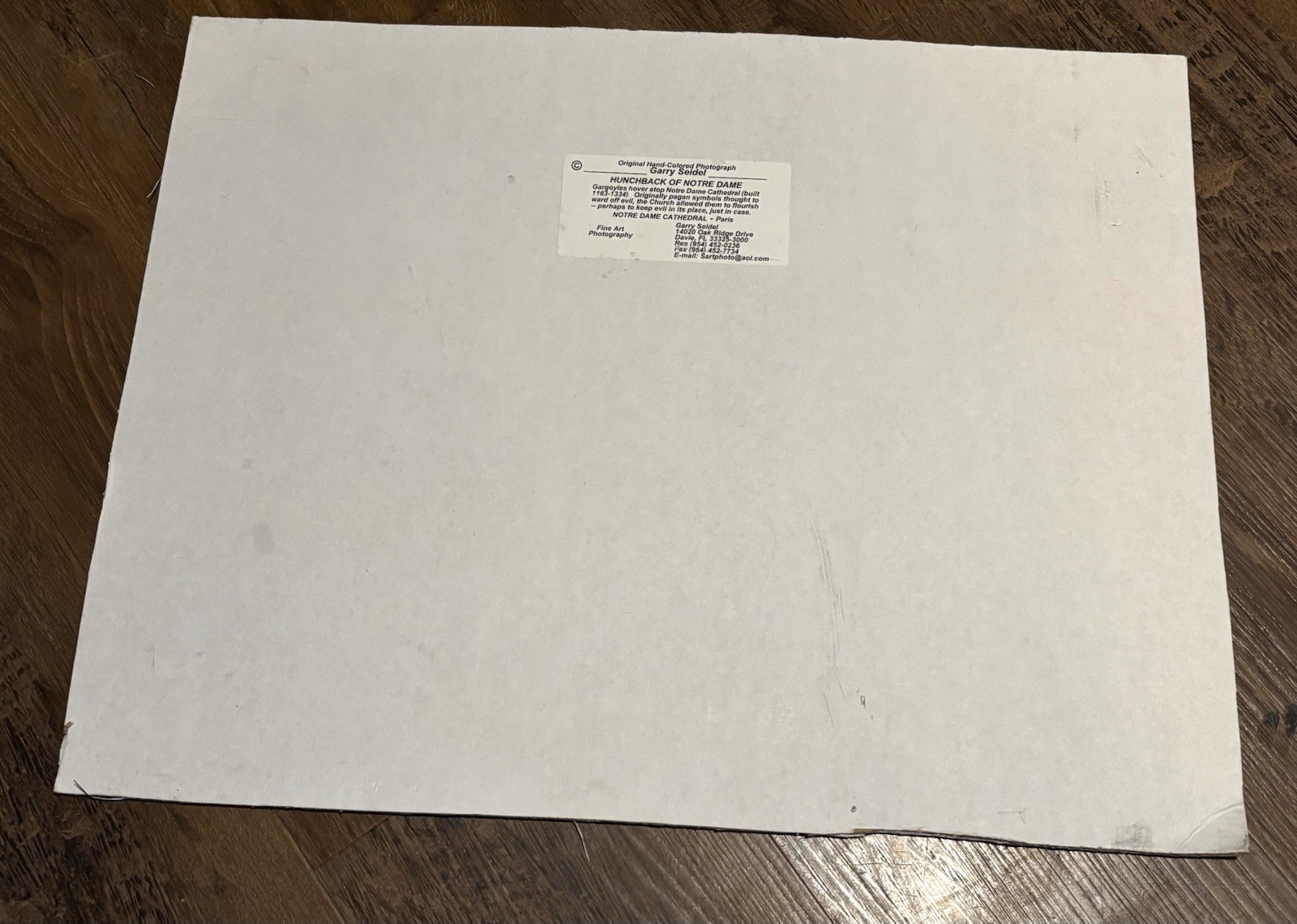 Signed Limited Edition Notre Dame Gargoyle Paris Print Gary Seidel 78/195